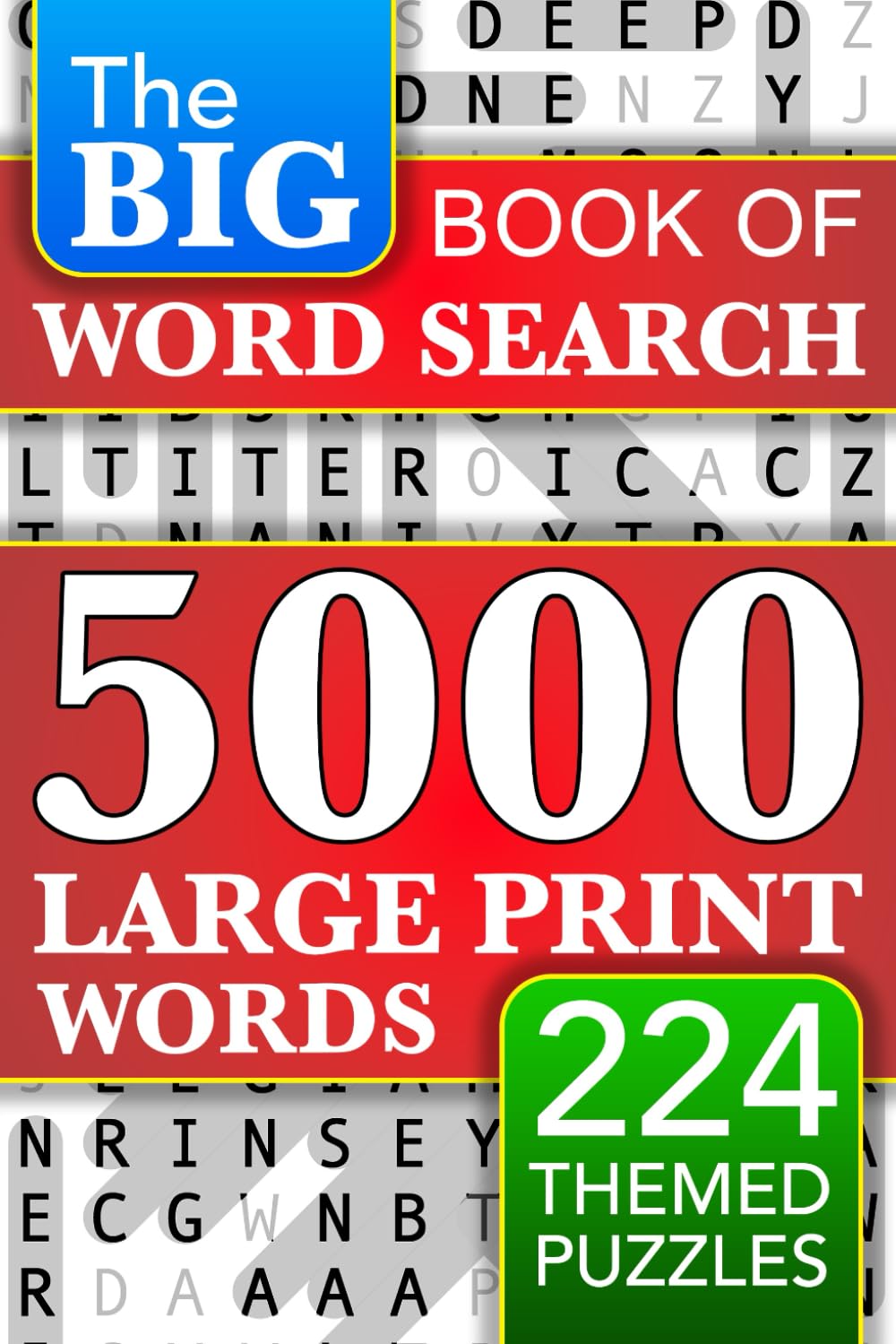 Martin Littlewolf Big Book of Large Print Word Search Puzzles - 5000 Words | 224 Themed Puzzles | Large Print