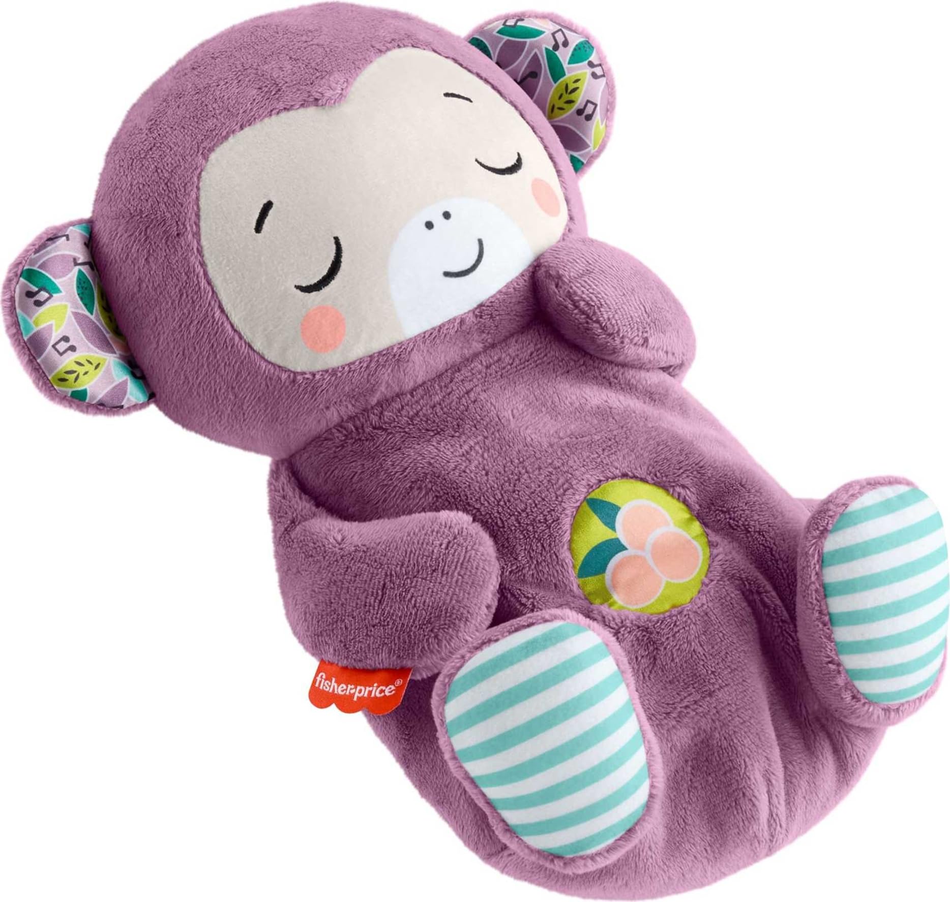 Fisher-Price Soothe 'n Snuggle Purple Monkey Plush - Musical Sound Machine with Breathing Motion & Lights for Newborns 0+ 7