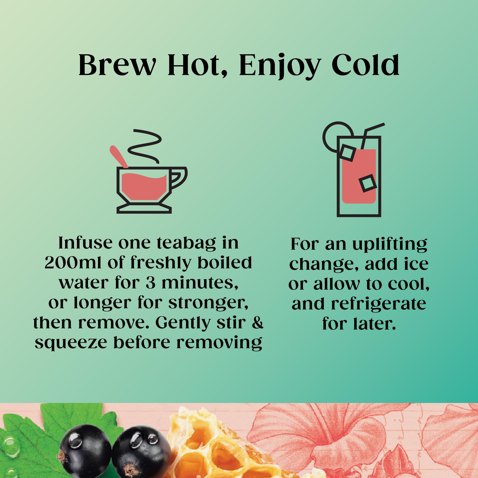 Twinings Superblends Heartea Tea - Blackcurrant & Rosemary Herbal Infusion with Honey, Hibiscus & Vitamin B1 - 20 Biodegradable Tea Bags 5