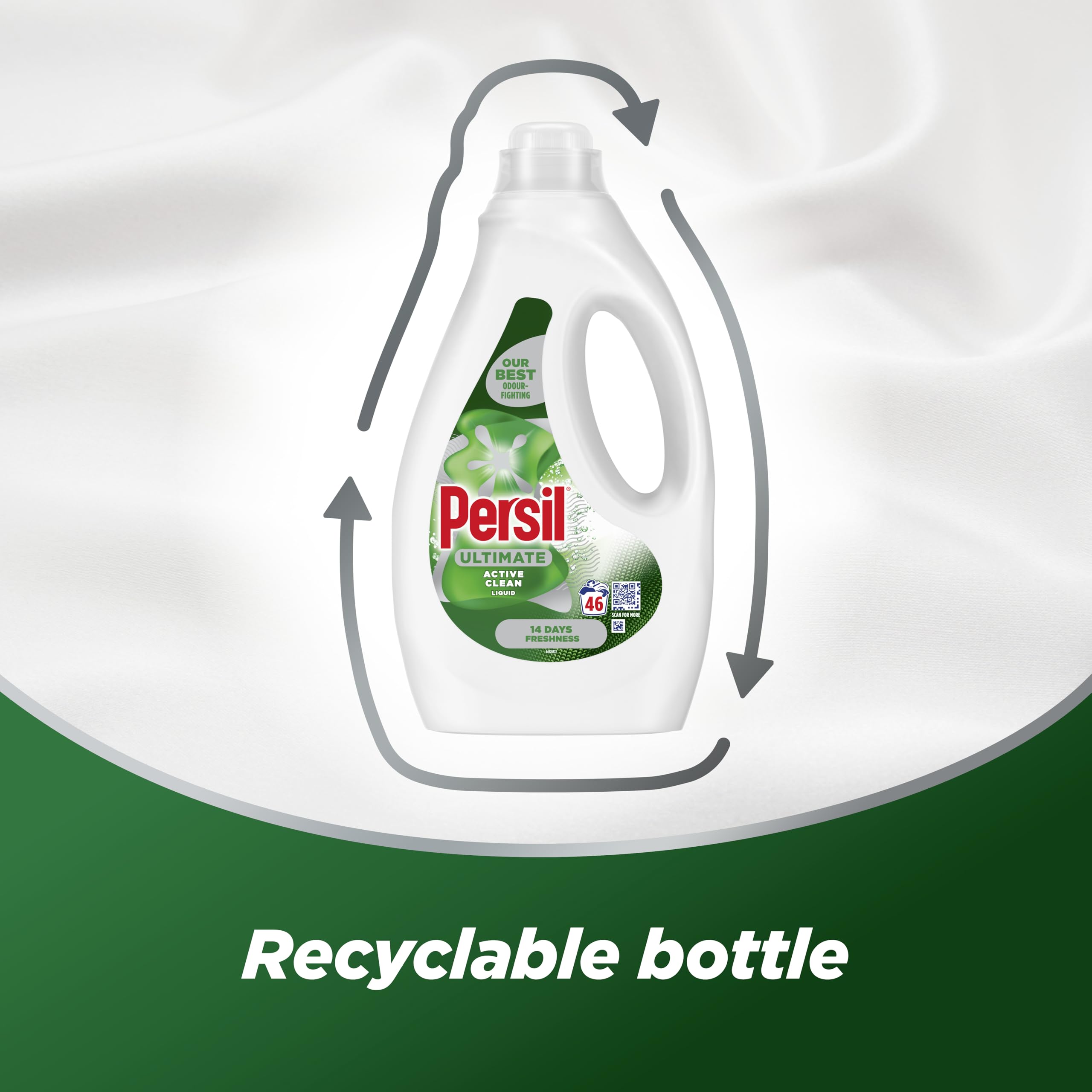 Persil Ultimate Active Clean Liquid Detergent - Best Odour-Fighting, Stain Removal, 1.24L 3