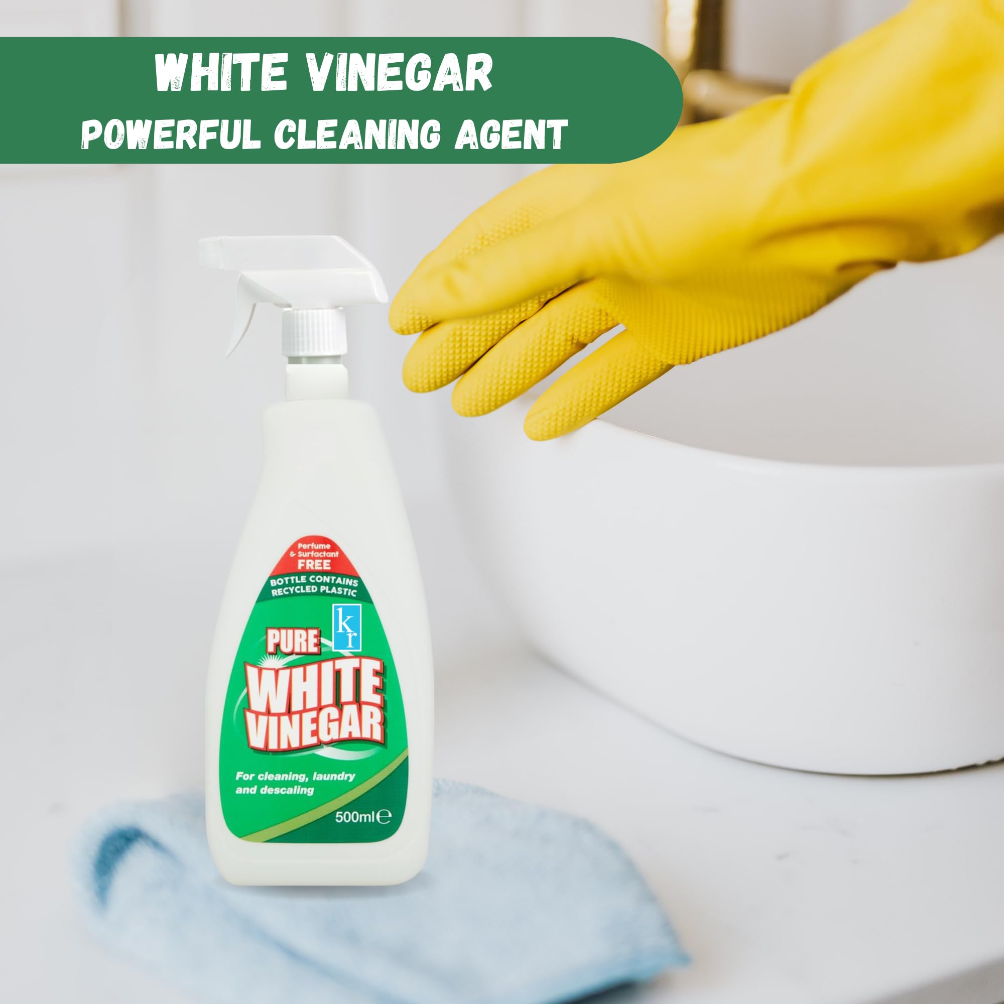 BLUES White Vinegar Cleaning Spray - 500ml All-Purpose Cleaner with 4% Acetic Acid 7