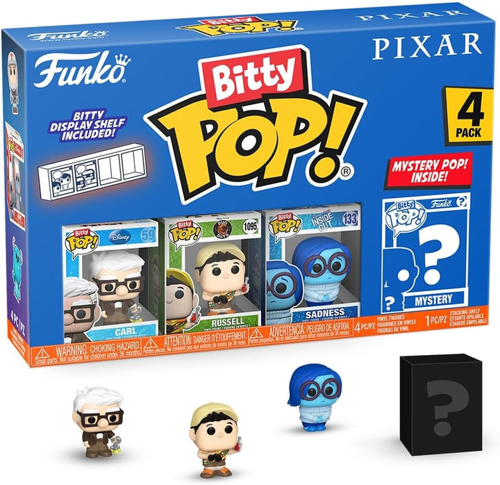 Funko Bitty Pop! Pixar - UP 4PK - Carl, Russell (Dug Days), Dug and A Surprise Vinyl Figure Set