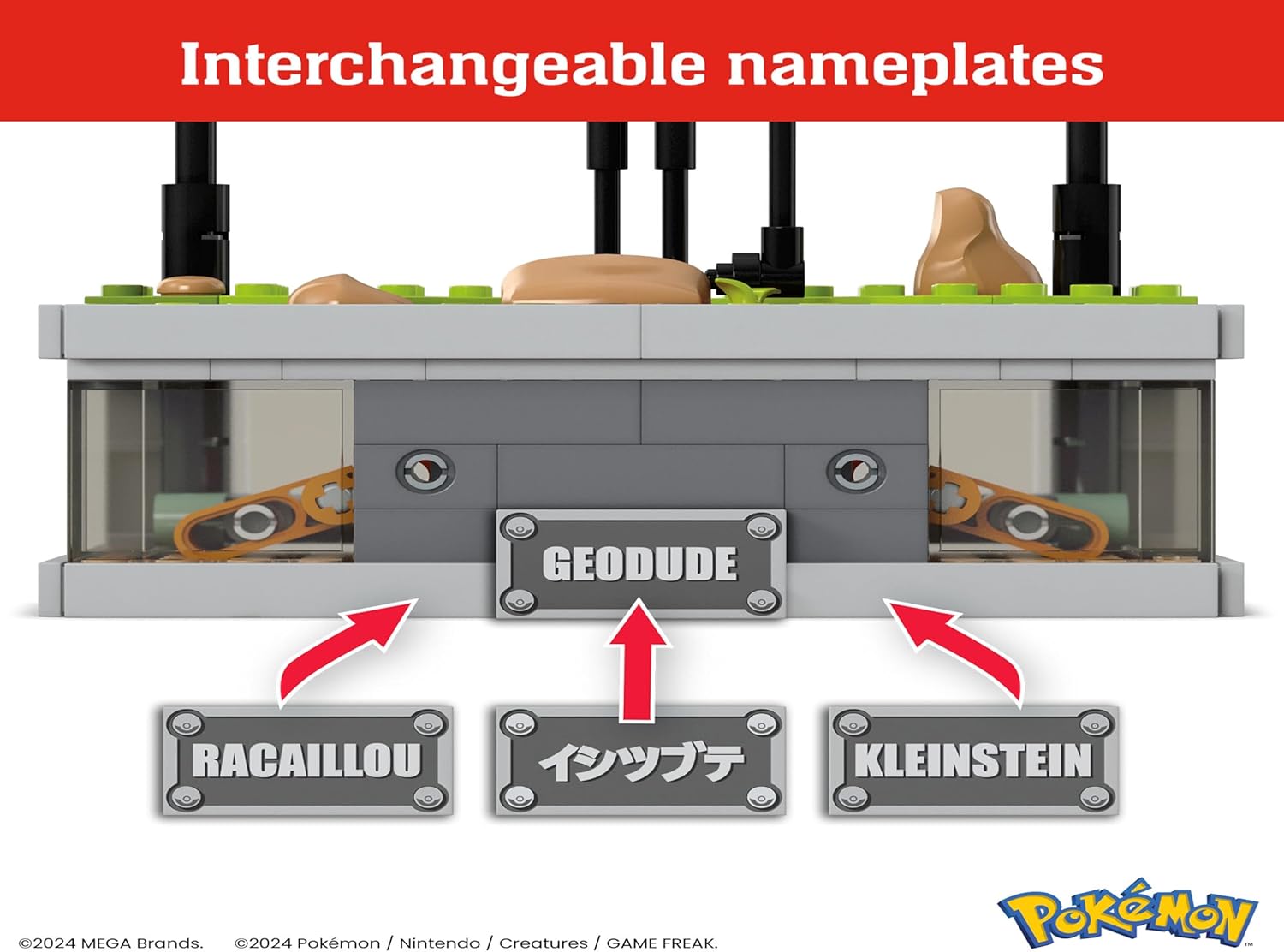 MEGA Pokémon Mini Motion Geodude Building Set - 364 Pieces, 5 Inch Punching Figure 3