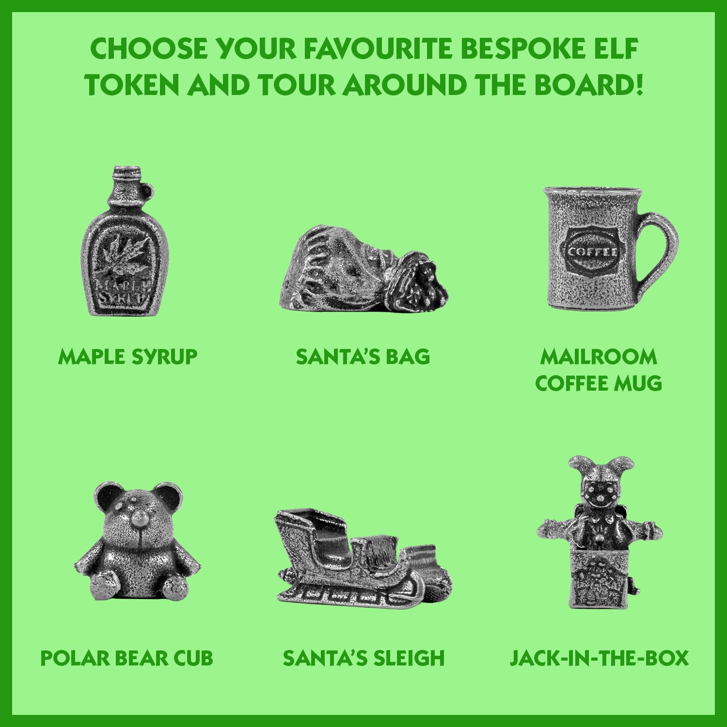 Winning Moves Elf Monopoly Board Game - Festive Token Edition with Santa's Workshop and Empire State Building 16