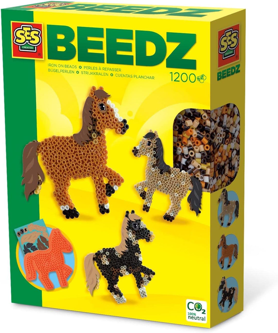 SES Creative 06214 Iron on Beads - Horse Craft Kit for Kids