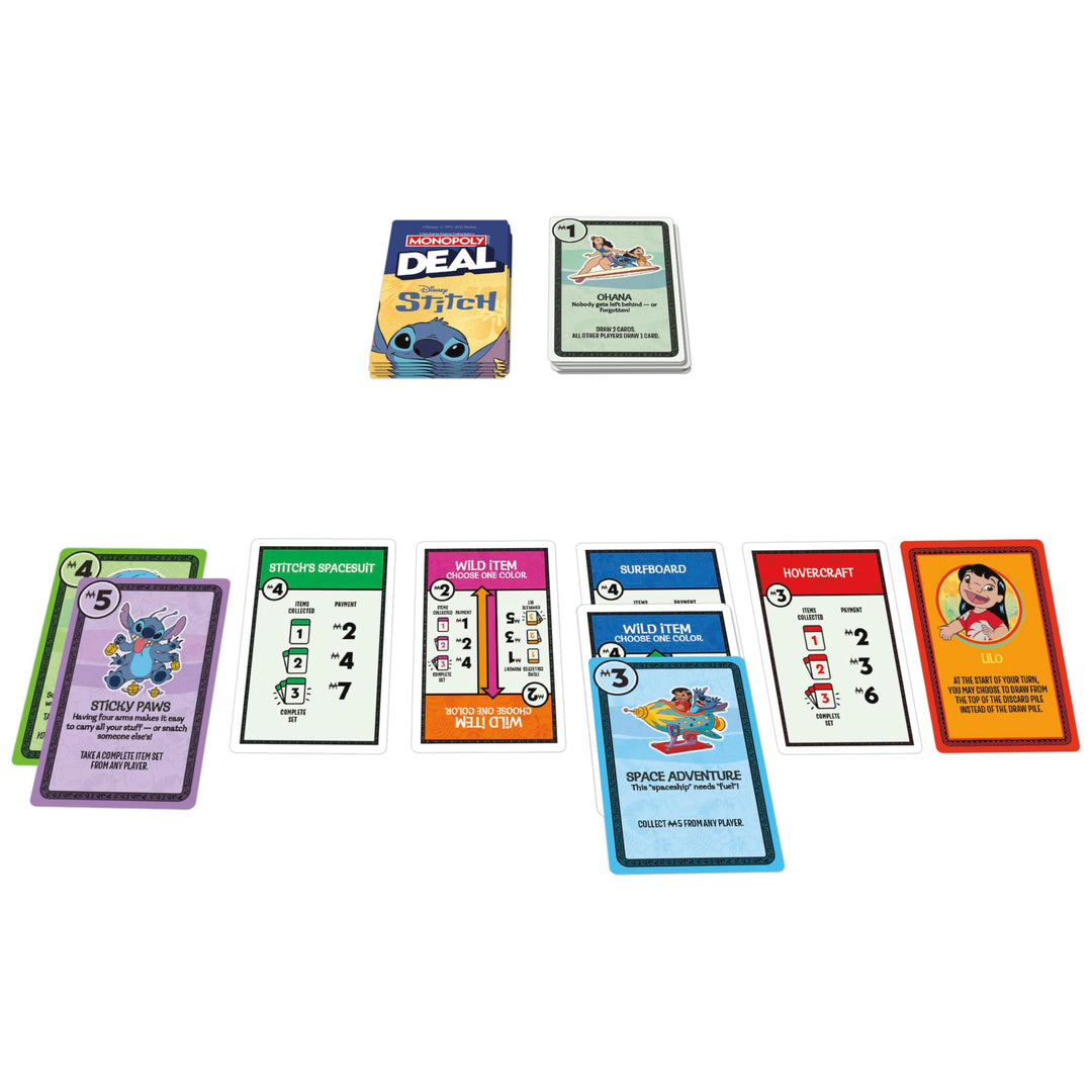 Monopoly Deal Disney Stitch Edition Card Game