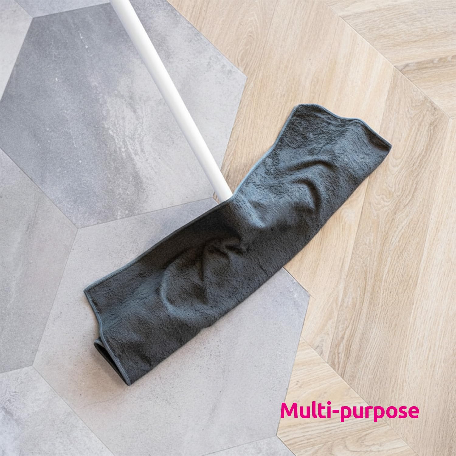 Sorbo Microfibre Floor Cloth - Streak-Free, Super Absorbent, Multi-Purpose Cleaning | Grey | 50cm x 60cm 7
