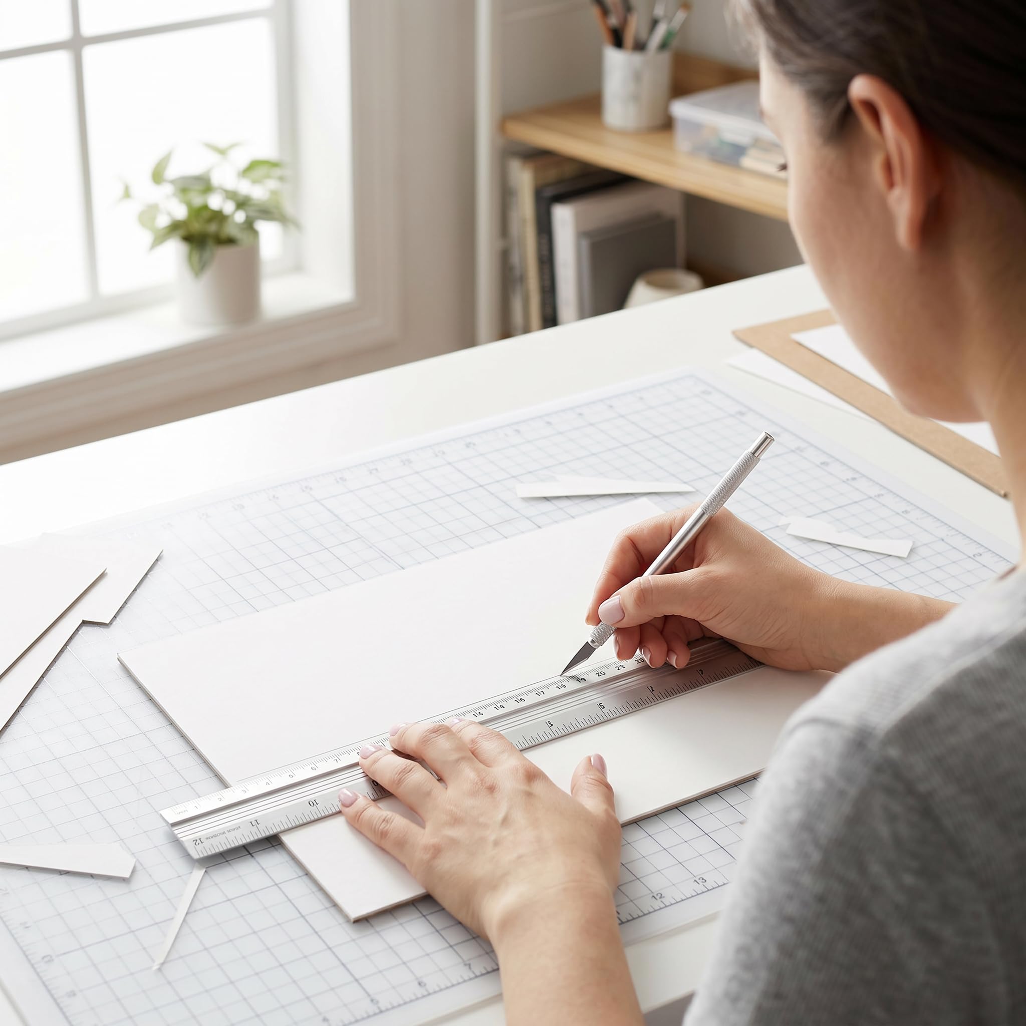 D.RECT Aluminium Ruler - 30 cm Silver | Non-Slip Strip | Inch & Centimetre Graduations 4