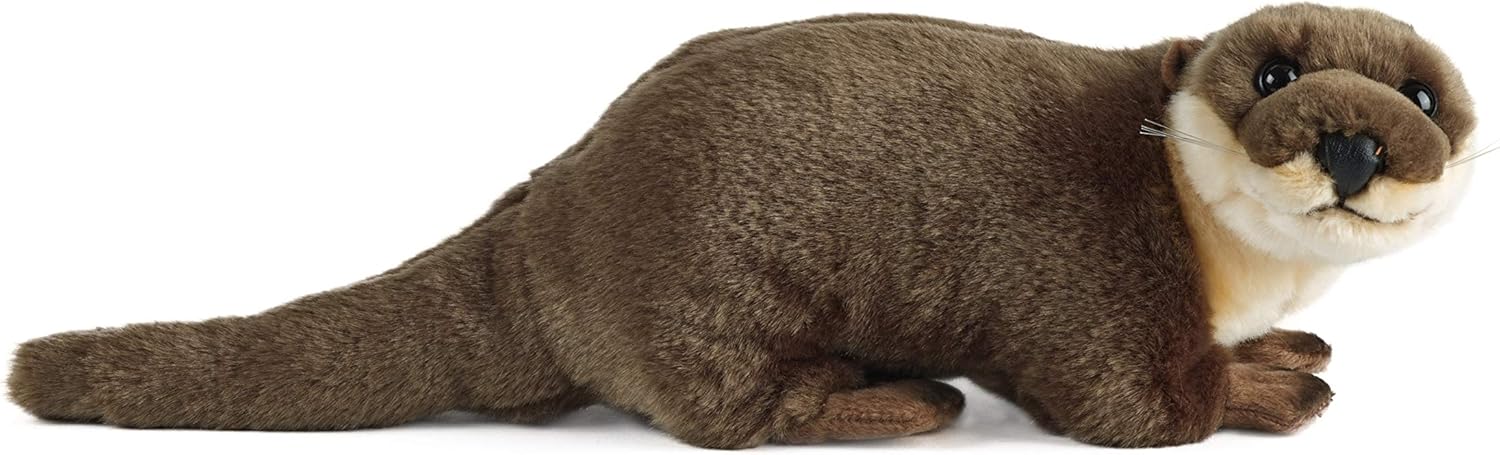 Living Nature Large Otter Soft Toy - Realistic Plush with Educational Fact Tag 6