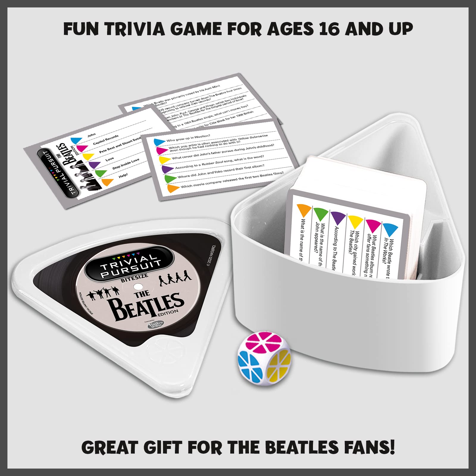 Winning Moves The Beatles Trivial Pursuit Board Game | 2-6 Players | Bite Size Format 3