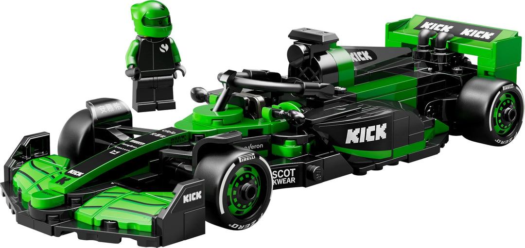 LEGO Speed Champions KICK Sauber F1 Team C44 Race Car Toy - Buildable F1 Model with Driver Minifigure for Ages 10+
