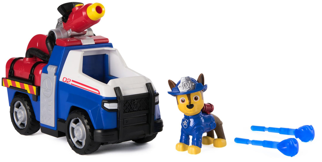 Paw Patrol Chase Rescue Fire Cruiser with Action Figure & Projectile Launcher - Fire Truck Playset for Kids 3+