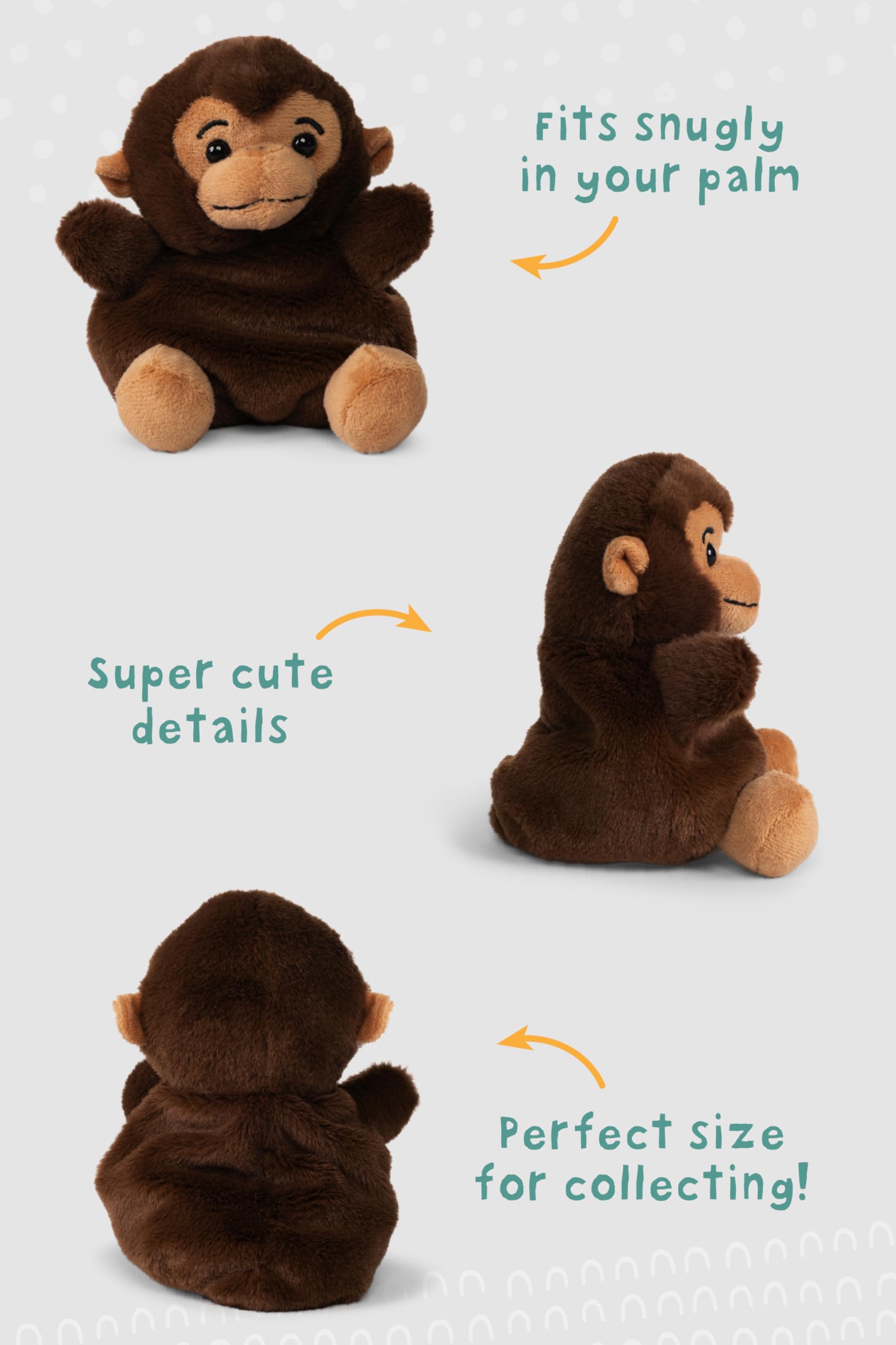 Living Nature Little Snugglies Monkey Plush Toy - Soft Stuffed Animal for Kids, 0+ Months 4