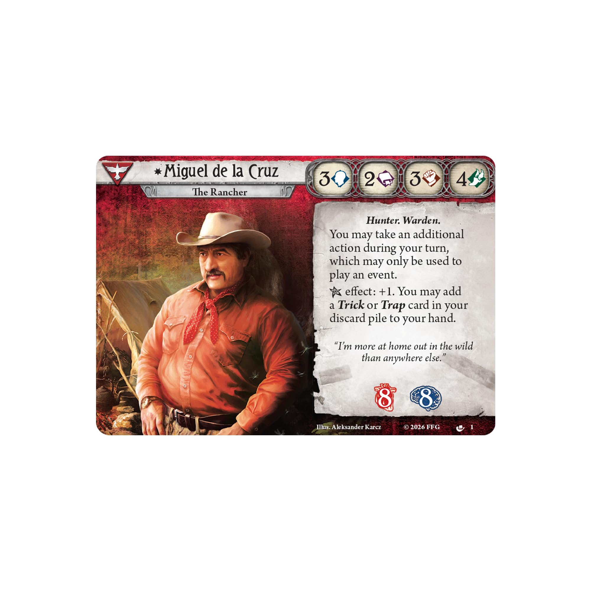 Asmodee Arkham Horror LCG: Miguel de la Cruz Investigator Deck - Ages 14+ | 60 Cards