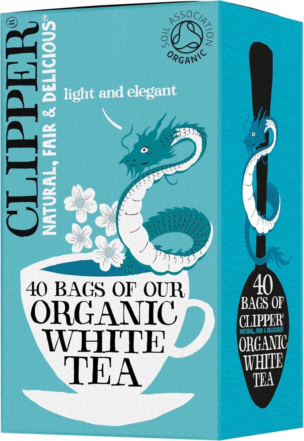 Clipper Organic White Tea Bags - 40 Count, Antioxidant Support | Plastic-Free Bags 1
