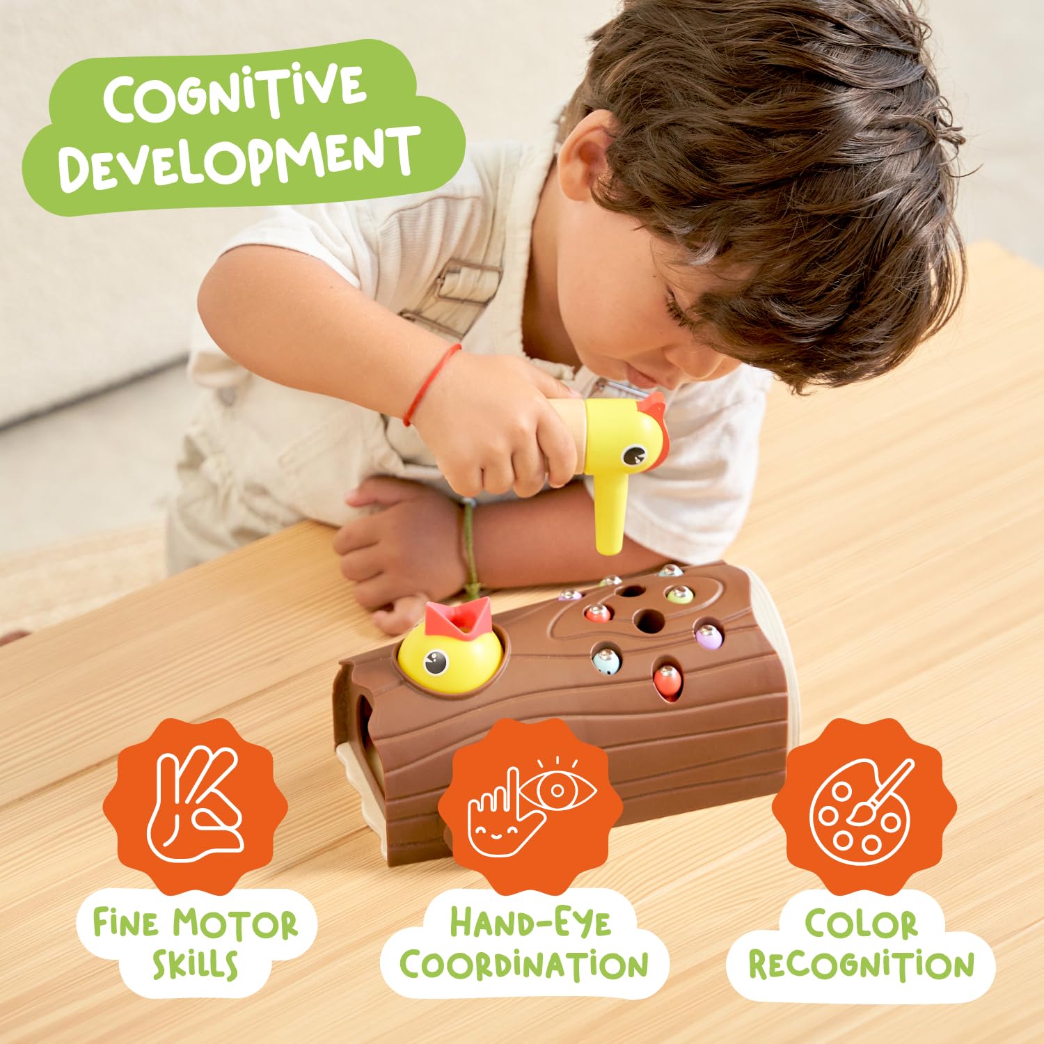 Nene Toys Little Woodpecker - Montessori Educational Toy for Toddlers 2-4 Years 12