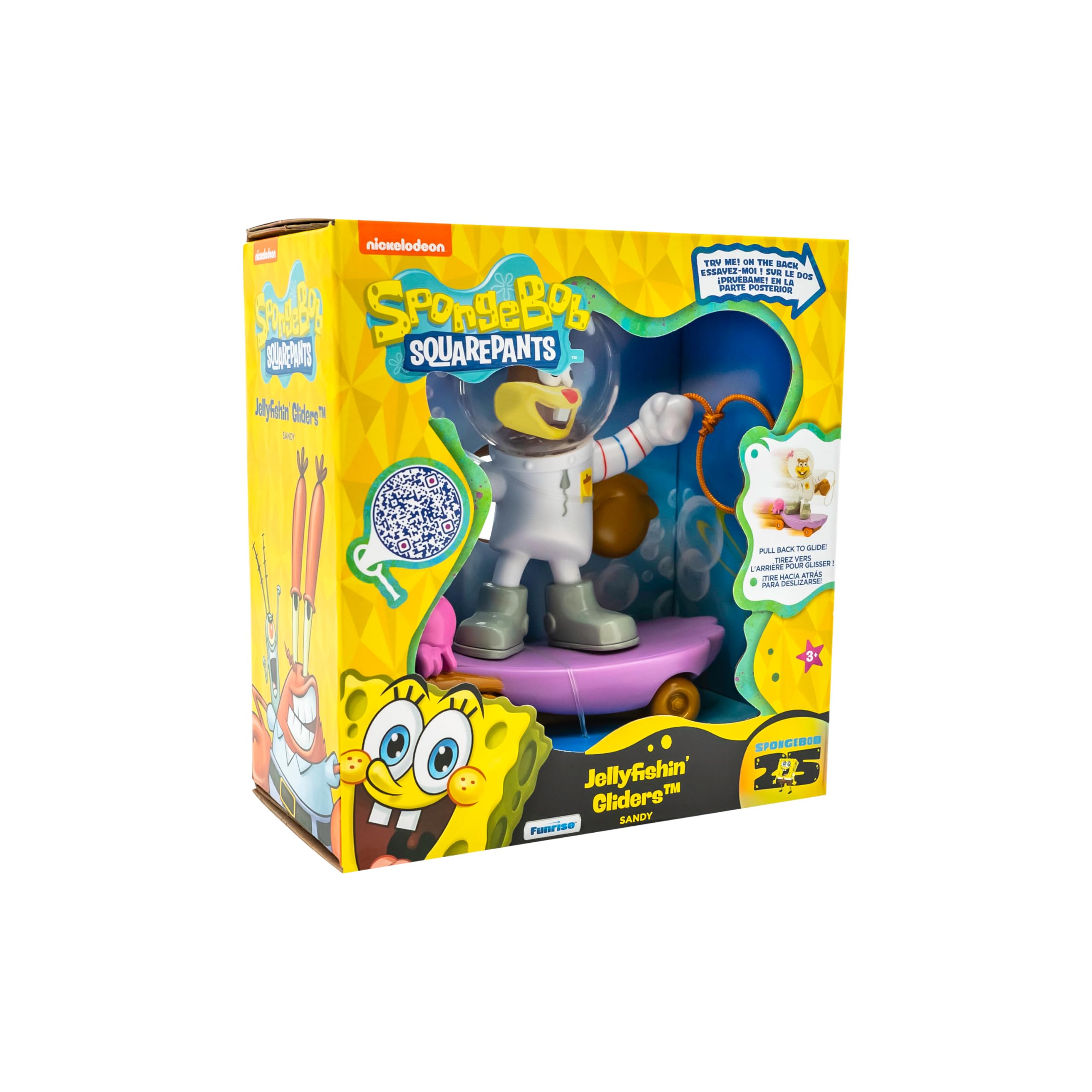 SpongeBob SquarePants Jelly Fishin’ Gliders - Sandy Cheeks Pull-Back Surf Toy for Ages 3+ 11