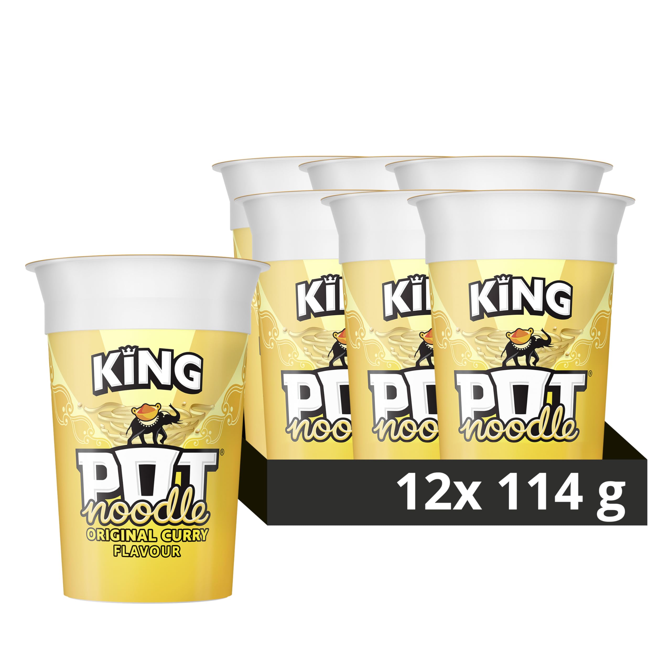 Pot Noodle Original Curry King Pot Noodles - 12 x 114g