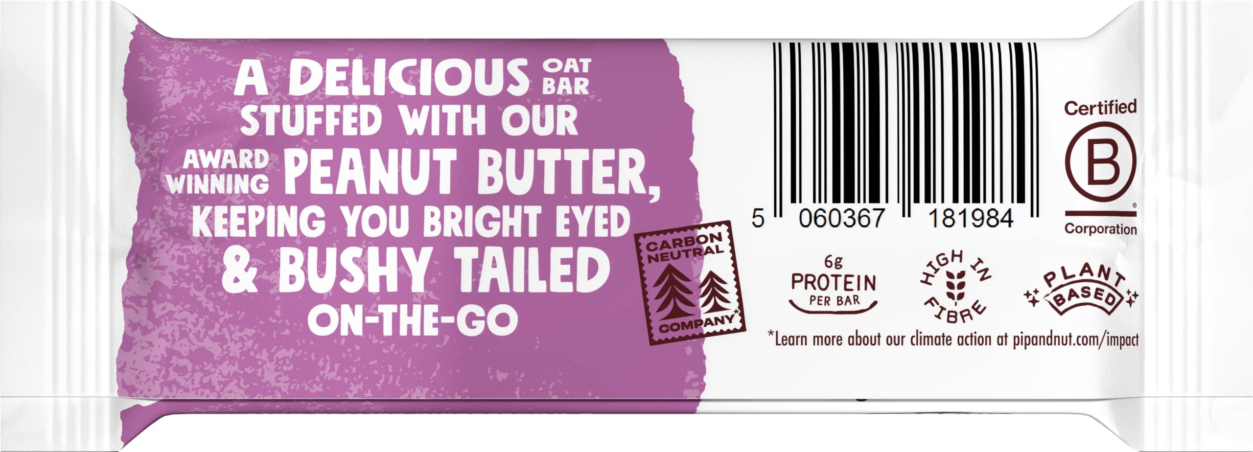 Pip & Nut Peanut Butter Stuffed Oat Bar Chocolate - High Fibre, 6g Protein, No Palm Oil 4