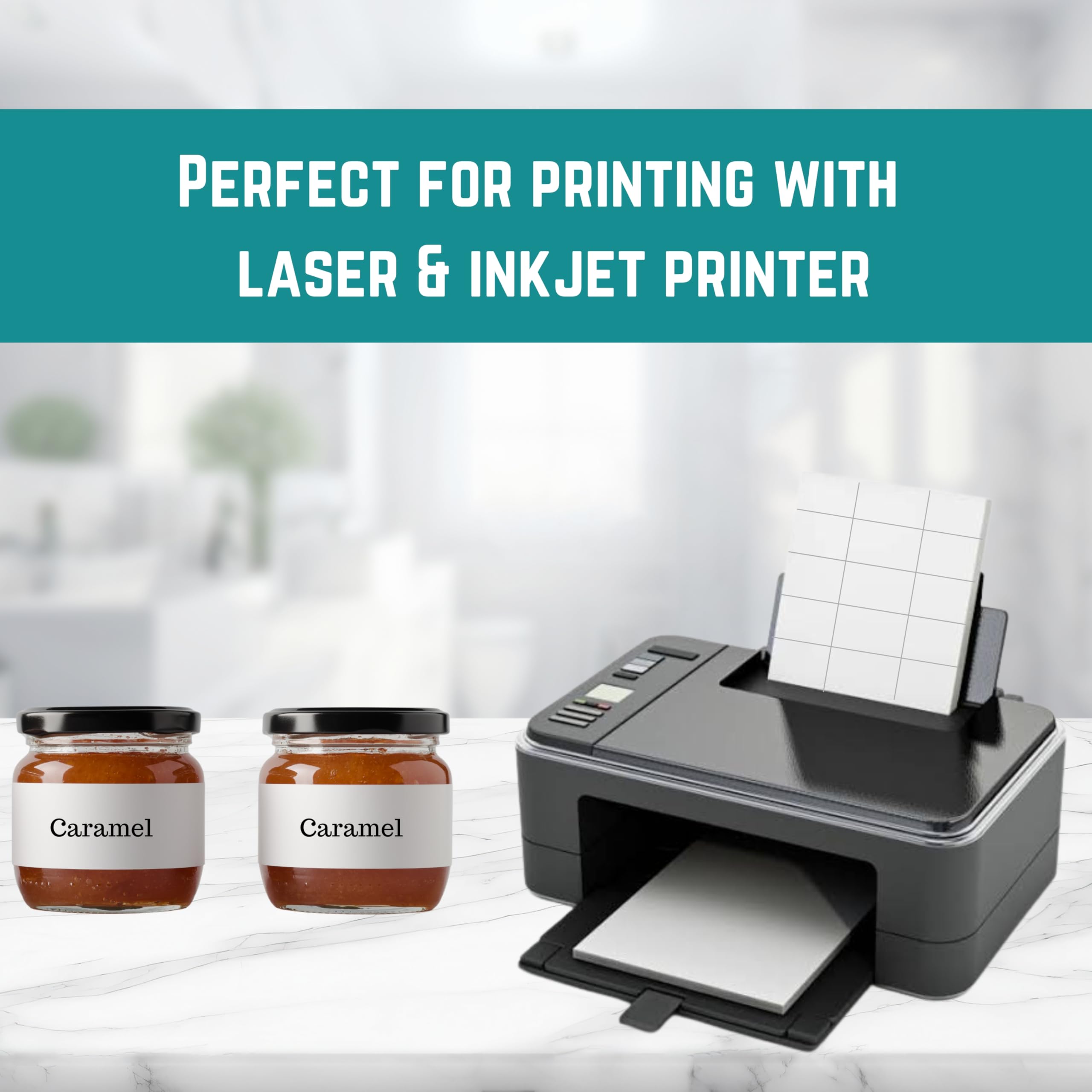 Double Dragon A4 Printer Labels - 2700 Matte White Stickers, 27 Per Sheet | Compatible with Inkjet/Laser