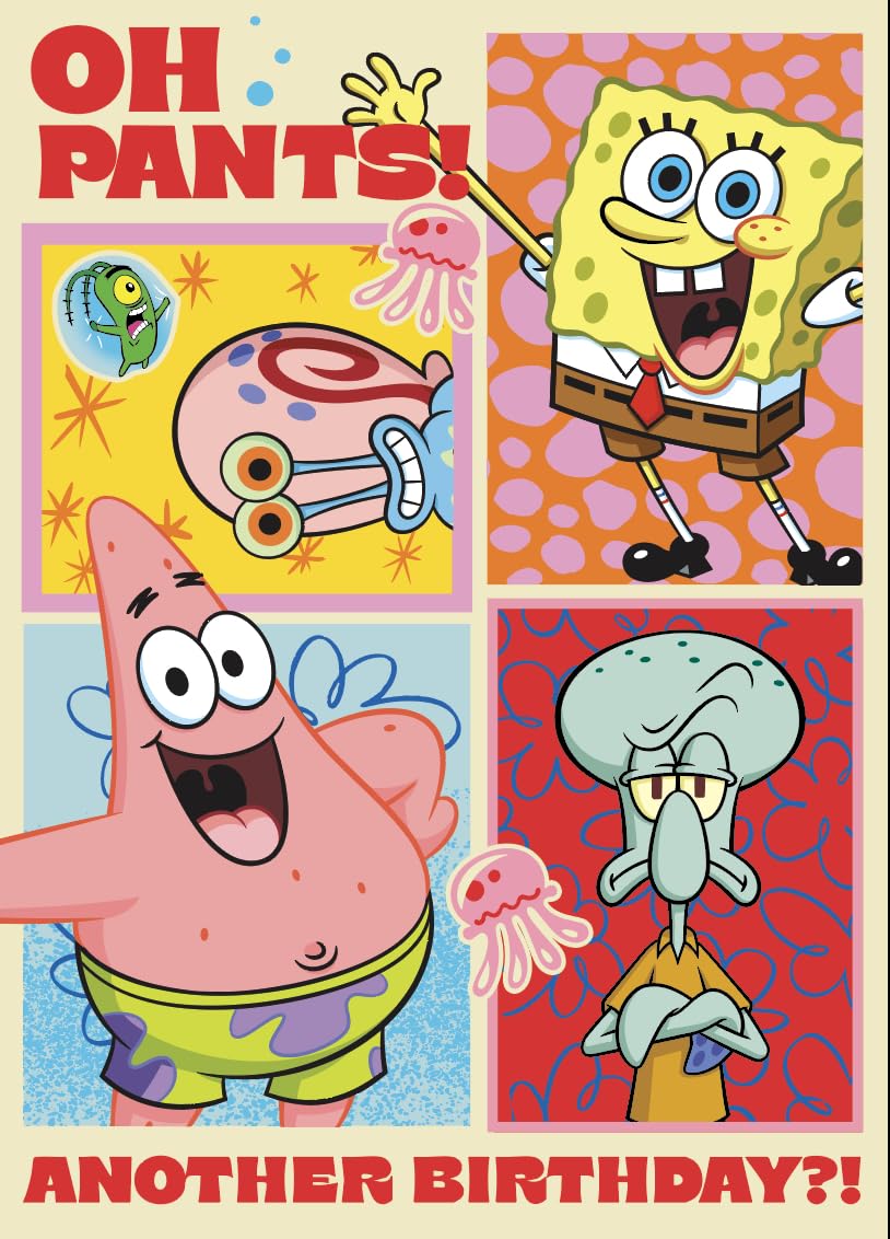 Danilo Promotions LTD SpongeBob SquarePants Funny Birthday Card | Premium Stock | Envelope Included 1