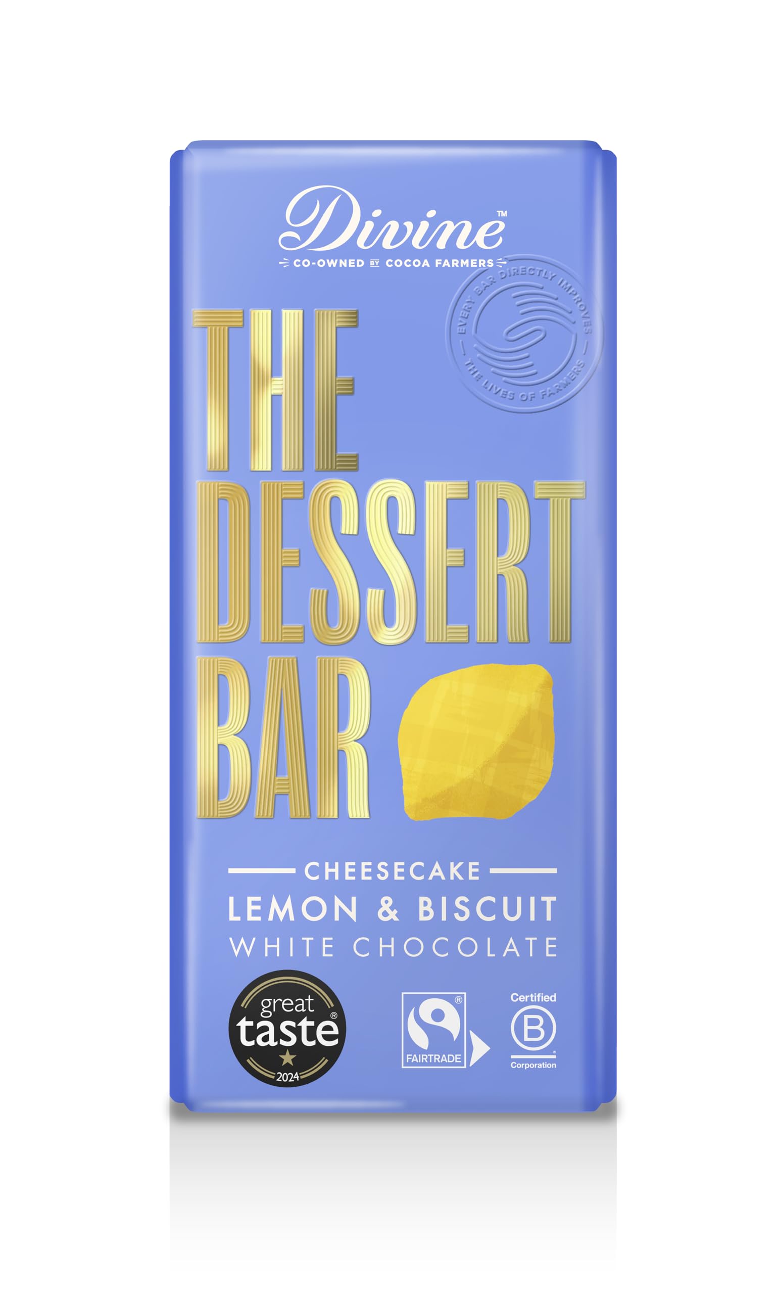 Divine Chocolate Lemon Cheesecake Dessert Bar with Lemon Crips | 180g 1