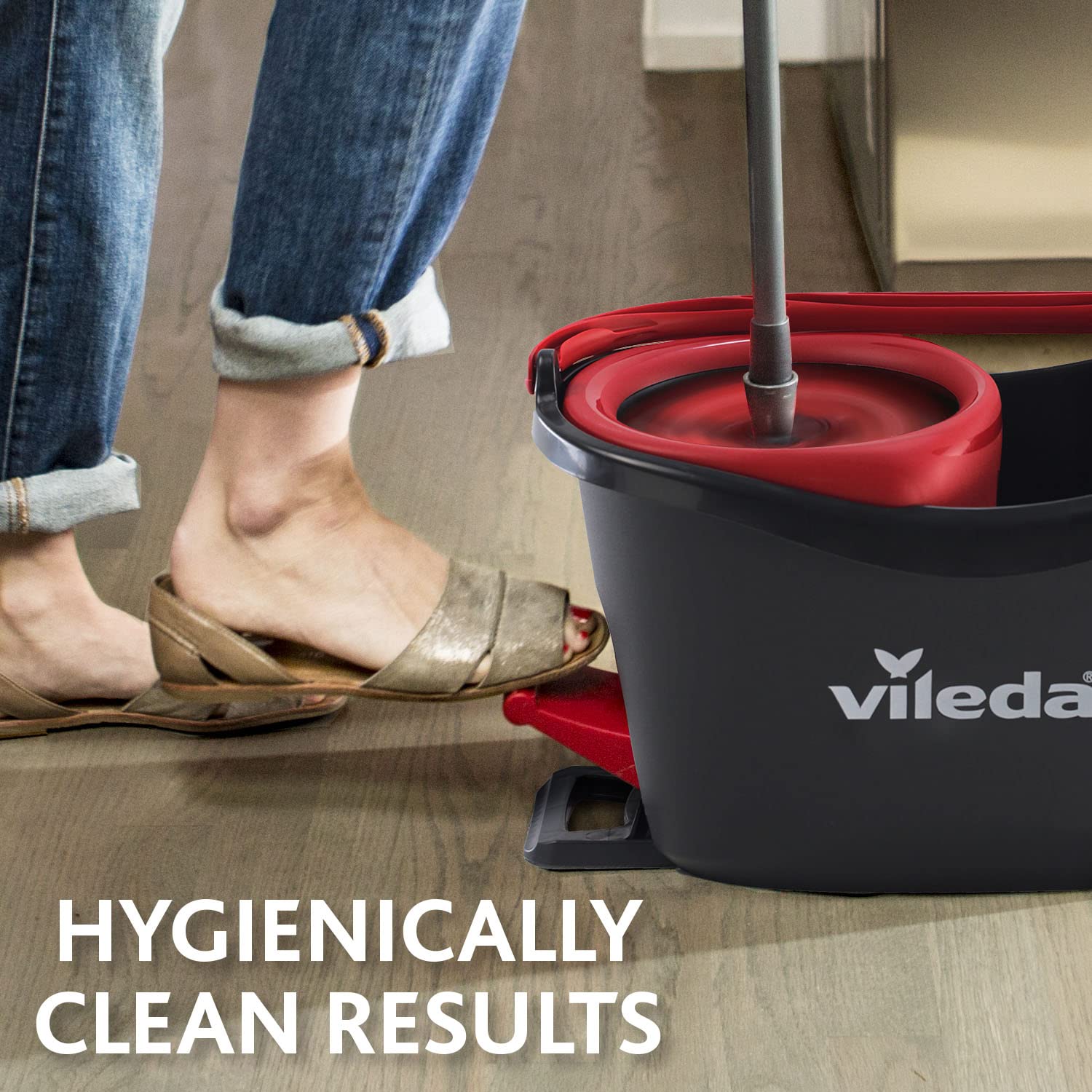 Vileda Turbo 2in1 Mop Head Replacement Refill - 2 Count | Removes 99% Bacteria | Washable Microfiber 3