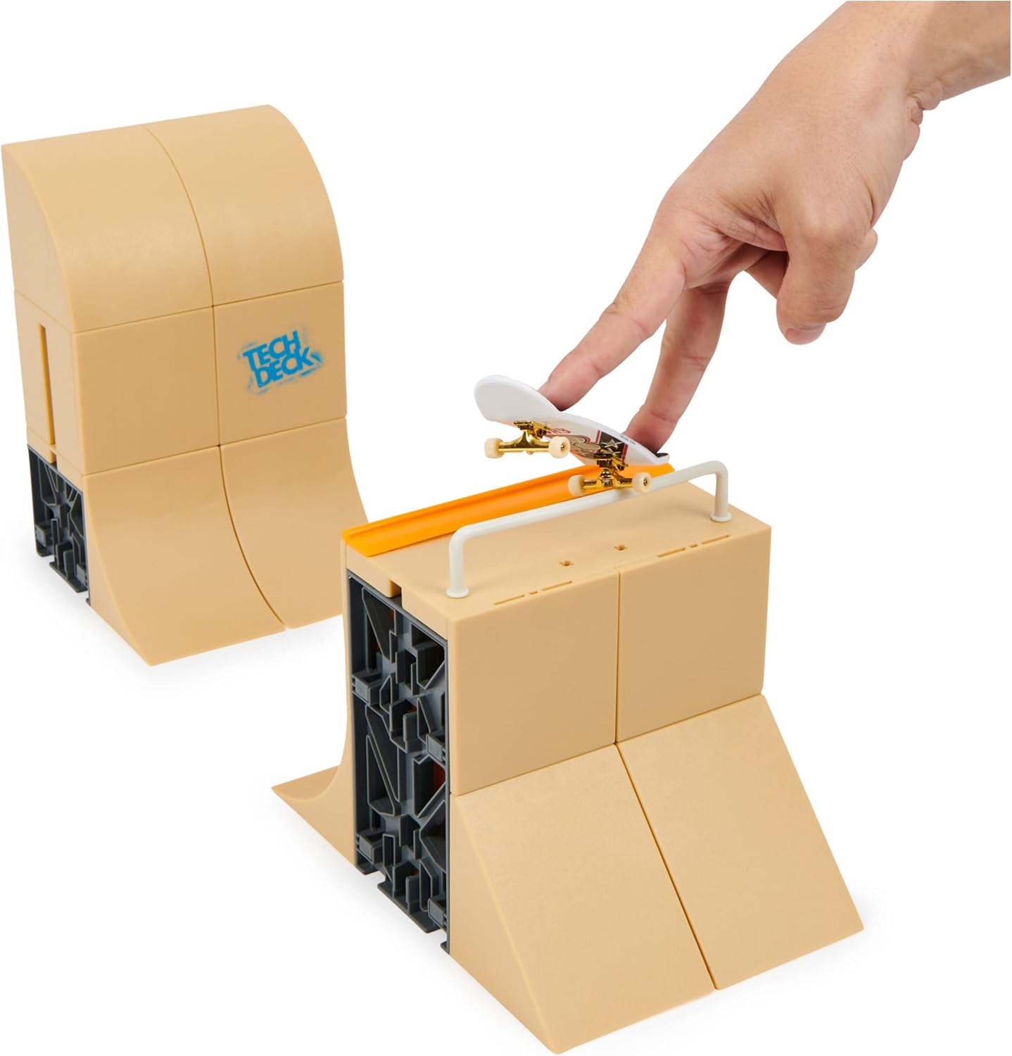 Tech Deck Danny Way Mega Half Pipe X-Connect Park Creator - Customizable Ramp Set with Exclusive Plan B Fingerboard 7