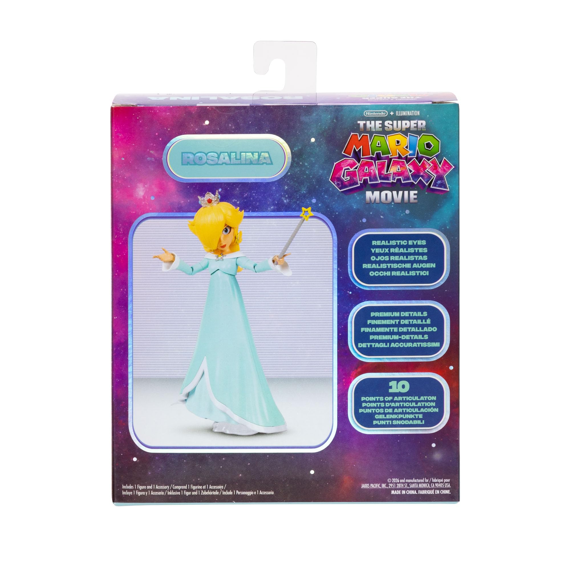 Jakks Pacific Super Mario Galaxy Movie Rosalina Action Figure, 5-inch (12.7cm) with Star Wand 4