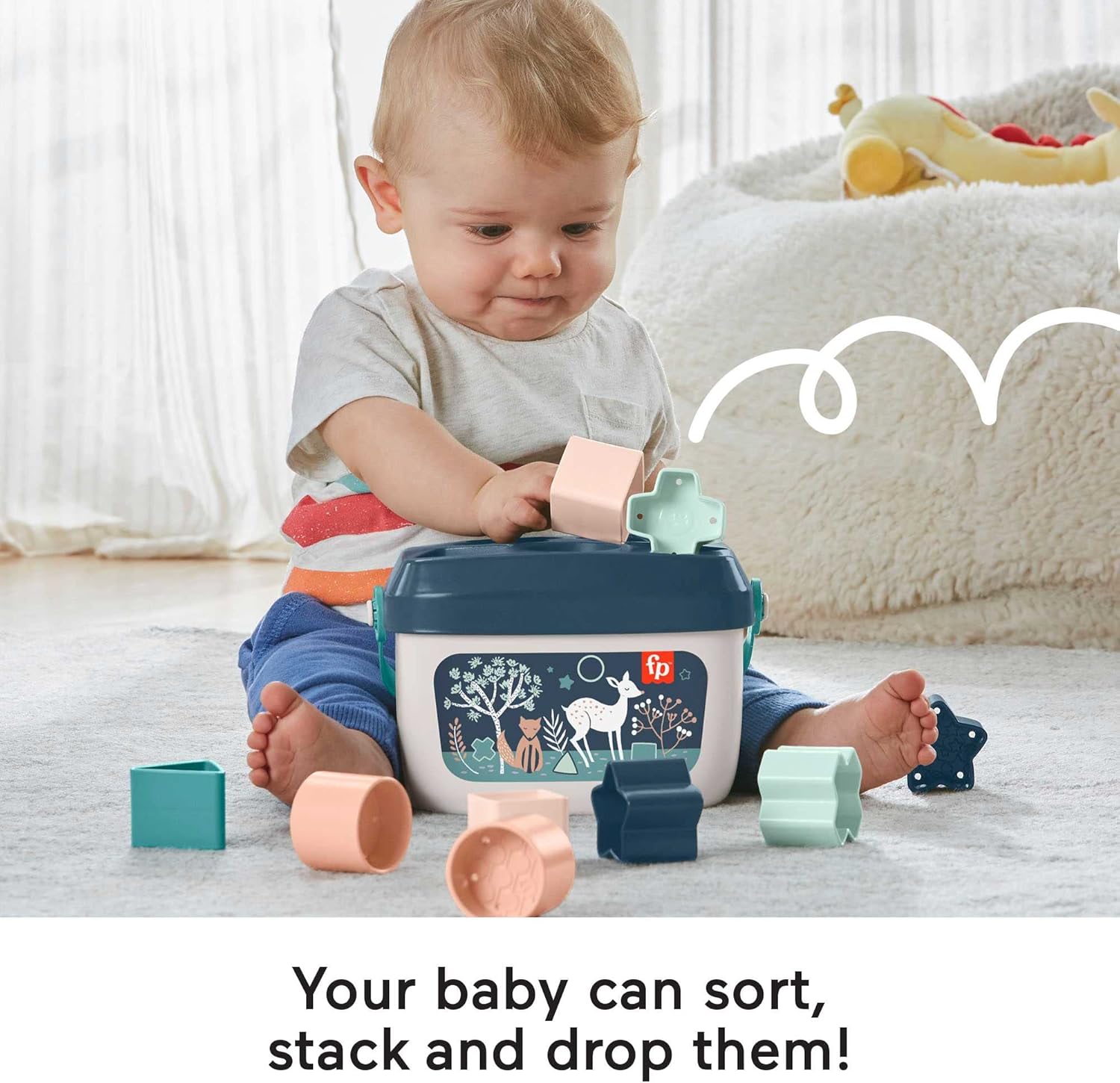 Fisher-Price Baby's First Blocks - Stack, Sort & Learn Playset for Babies 6m+ 5