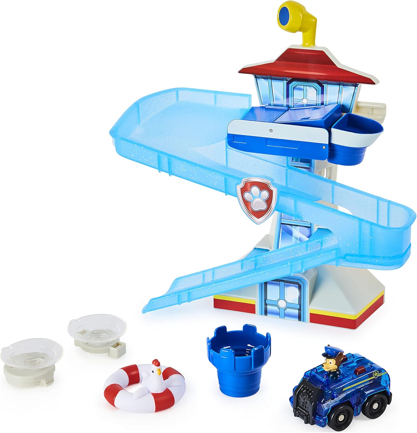 PAW Patrol Adventure Bay Bath Playset with Light-up Chase Vehicle - Ages 3+ 5