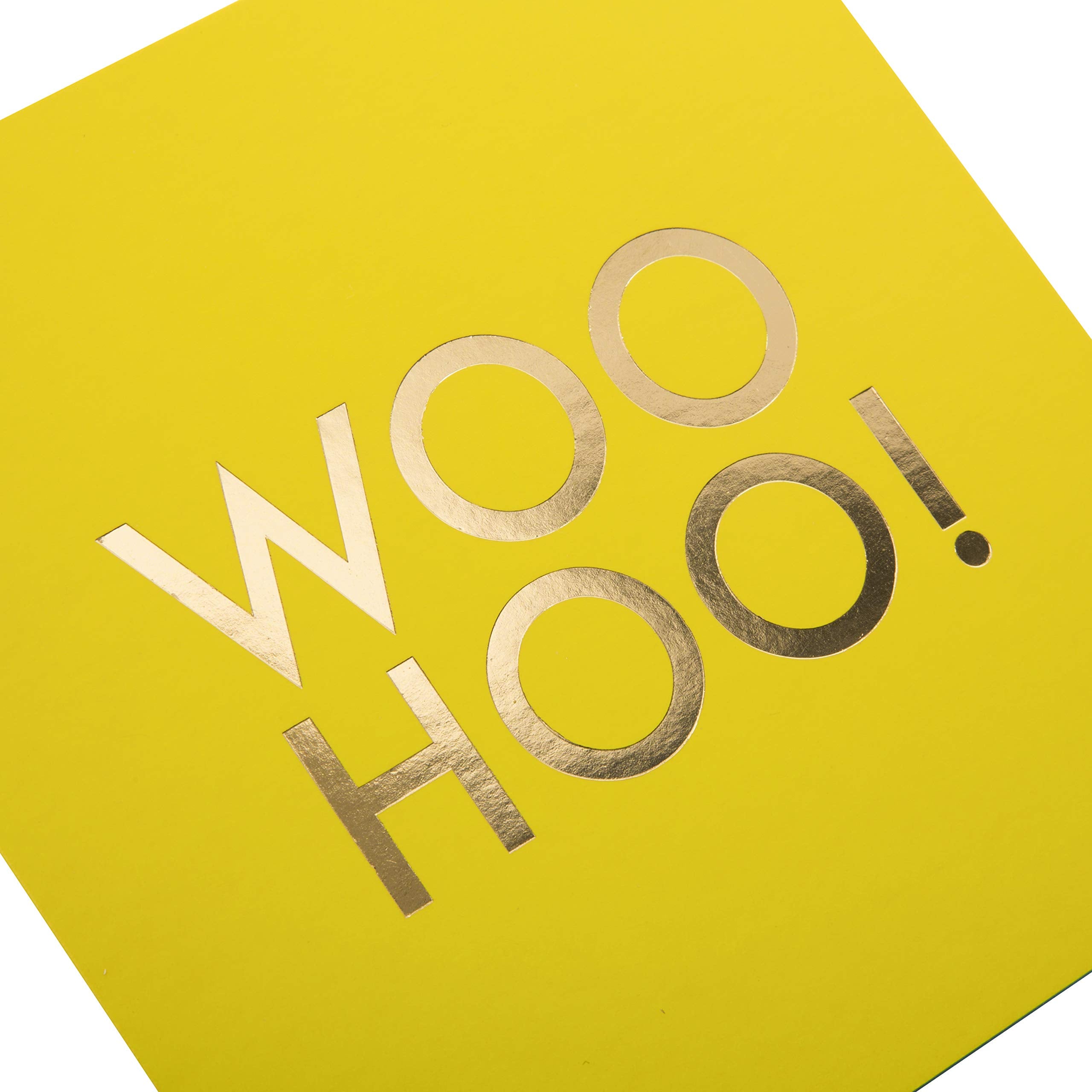 Hallmark Congratulations Card - Contemporary Gold Foil Text Design | 16cm Square 3