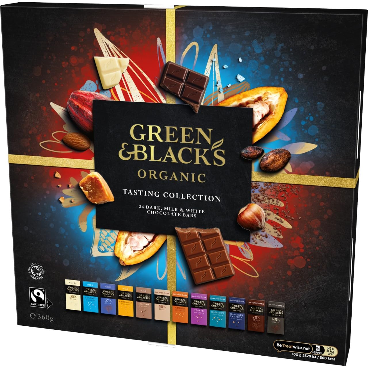 Green & Black's Organic Tasting Collection - Assorted Miniature Chocolate Bars (24 Pack) 3