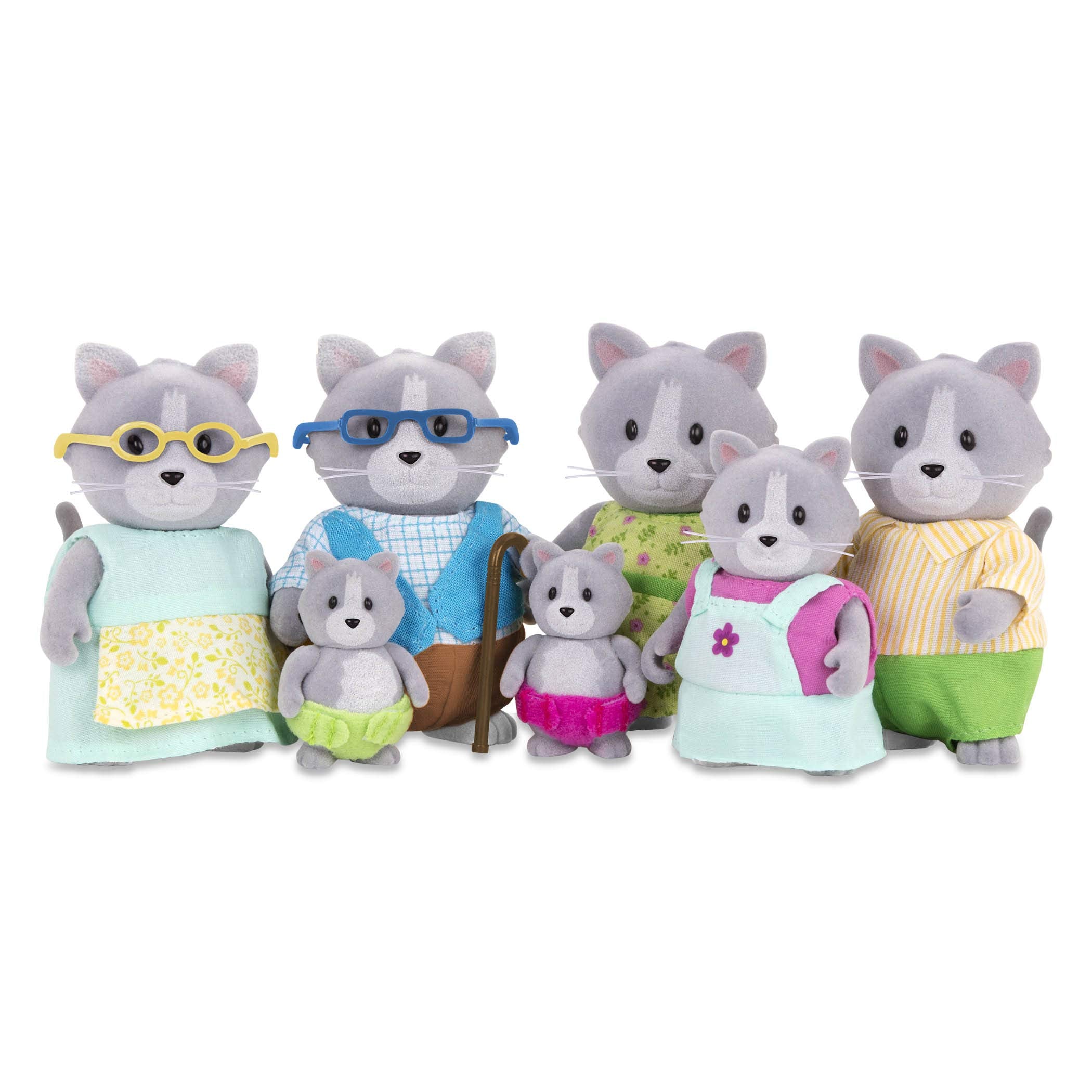 Li'l Woodzeez – The Daintypaw Cats – Collectible Toy Cat Figurines – 7-Piece Playset for Kids 5