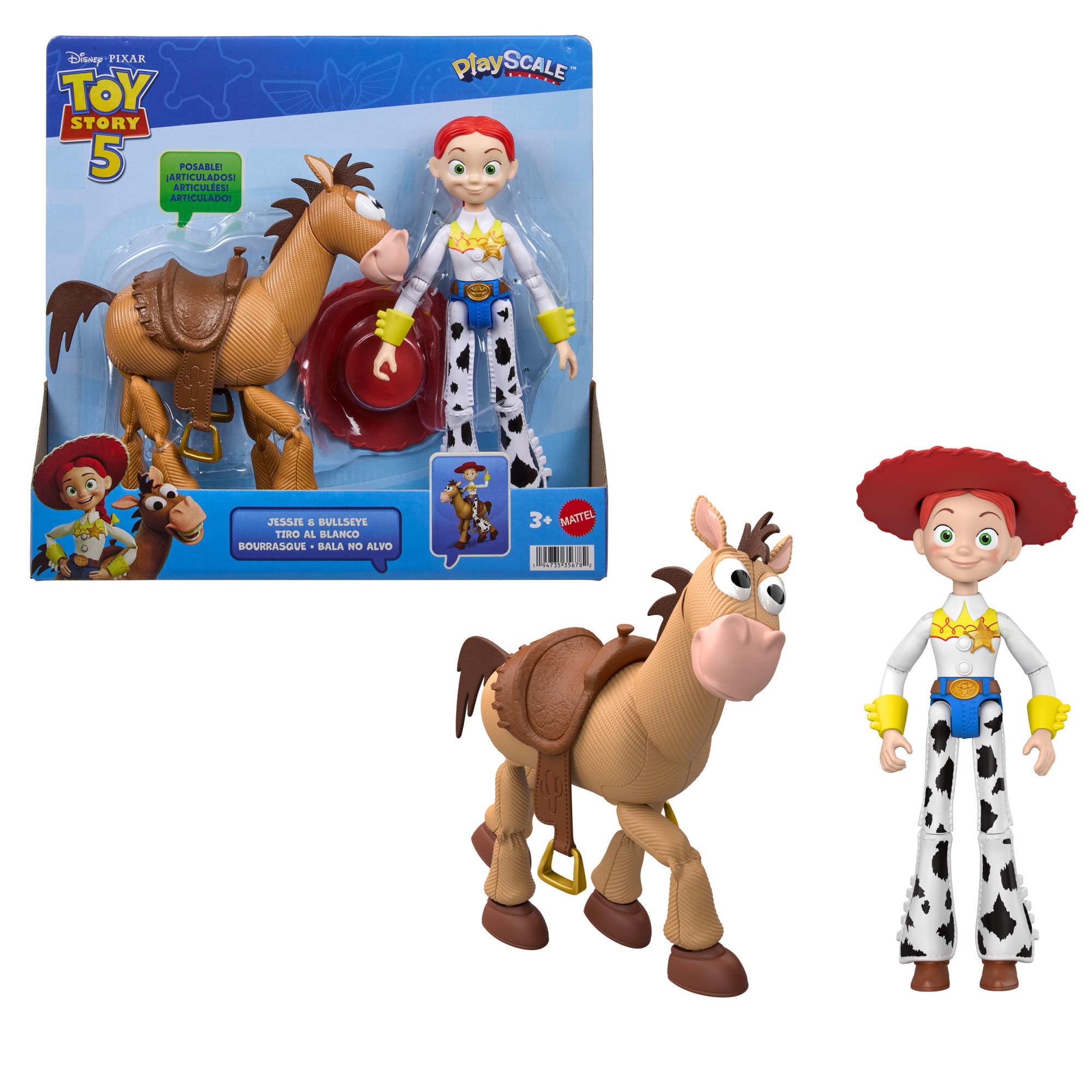 Mattel Disney and Pixar Toy Story 5 Jessie & Bullseye 7-Inch Action Figure 2-Pack