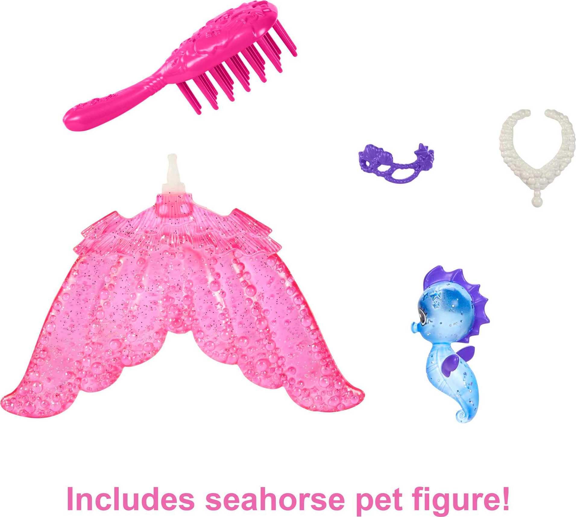 Barbie Mermaid Power Barbie “Malibu” Roberts Doll with Pet, Interchangeable Fins & Accessories | Age 3+ 5