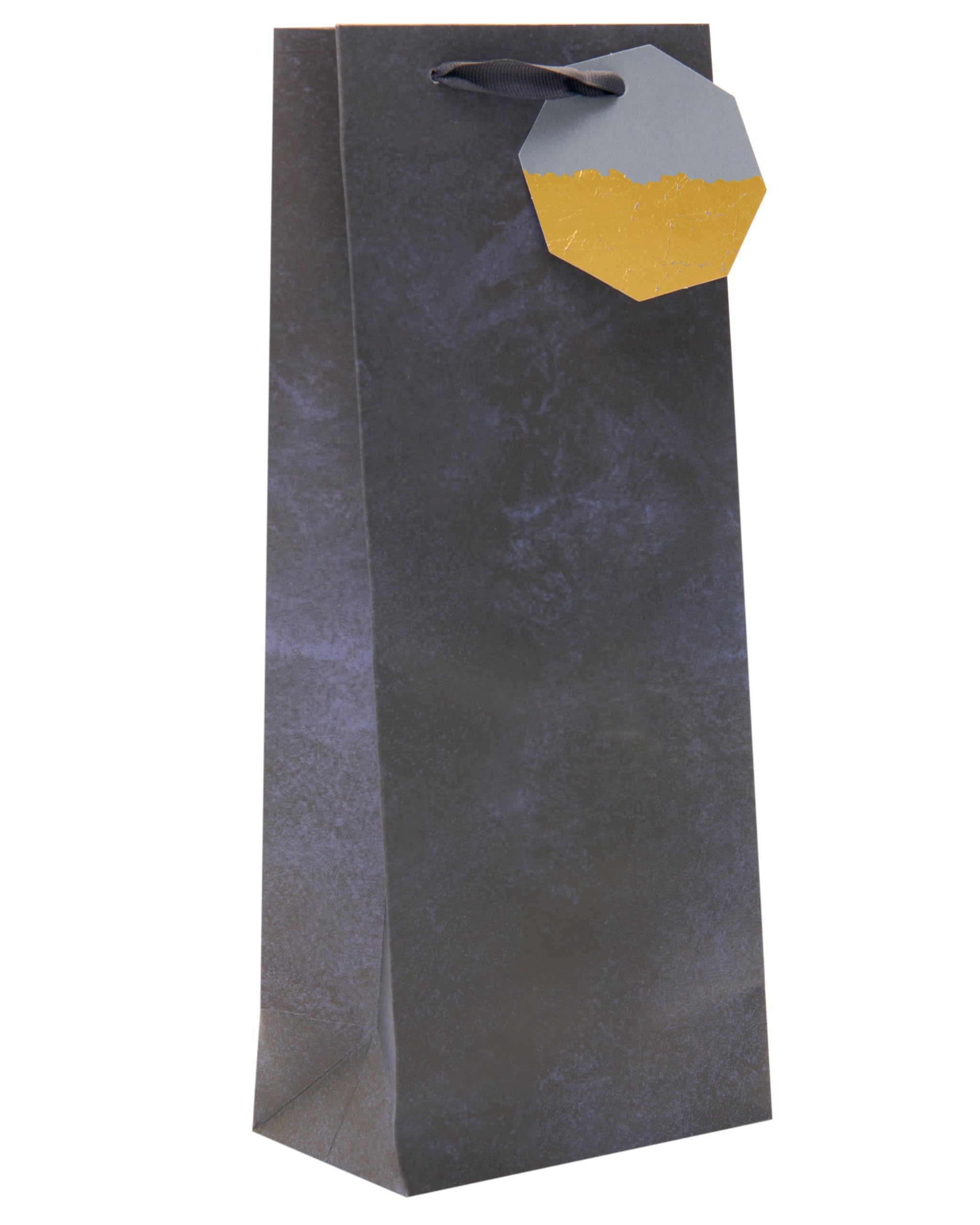 UK Greetings Bottle Gift Bag - Black Graphite Design for Him/Her/Friend | 13.3 x 32.7 x 8.3 cm 1