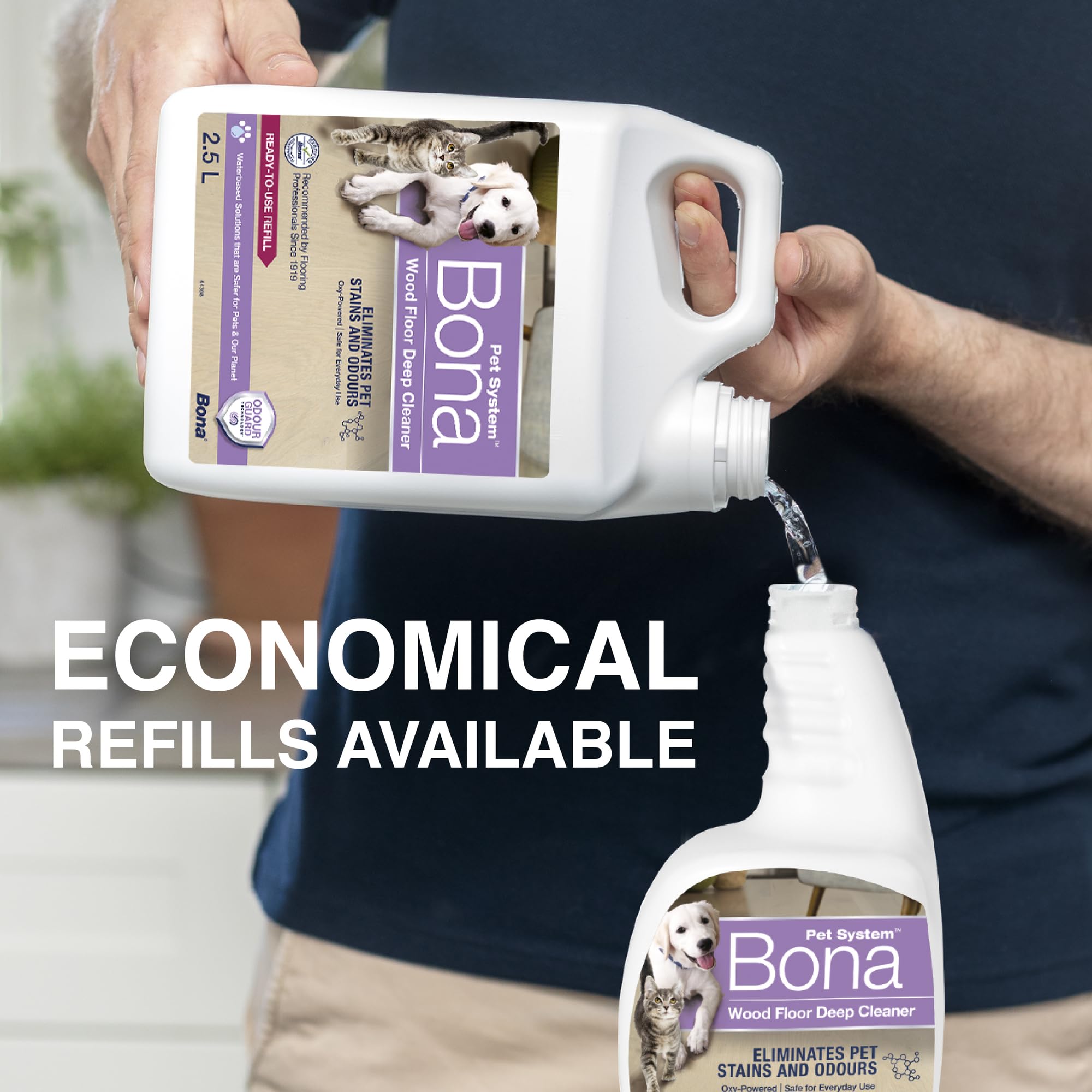 Bona Pet Wood Floor Deep Cleaner - Pet Stain & Odour Neutralizer | Residue Free | 1 Litre 8