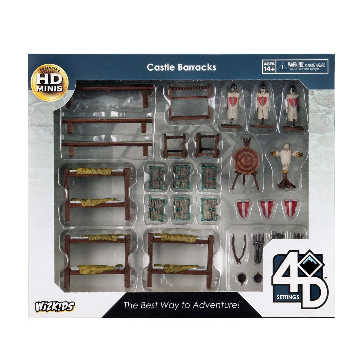 WizKids Castle Barracks 4D Scene - Tabletop Gaming Scenery | Plastic | Large