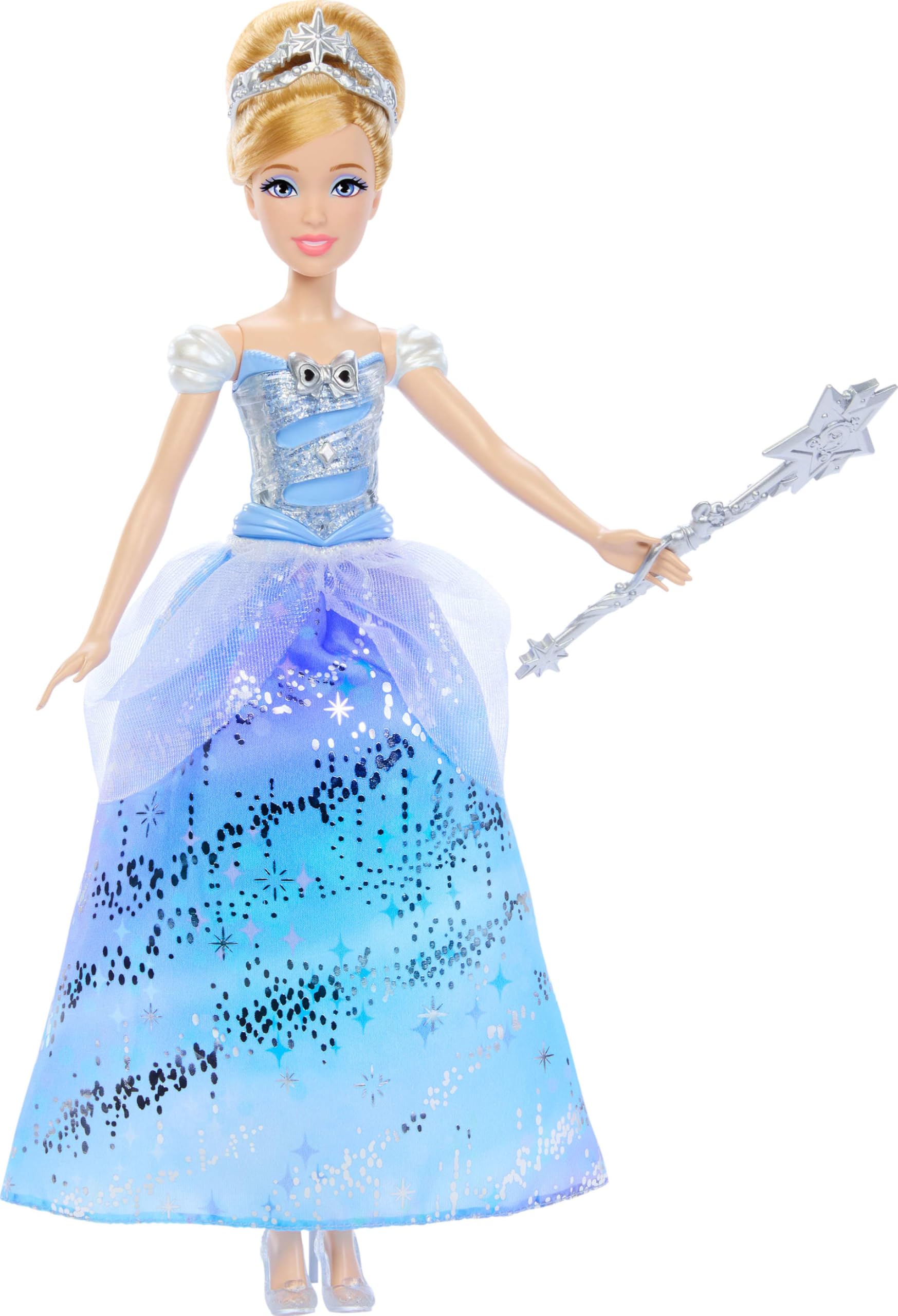 Mattel Disney Princess Cinderella Light-Up Dress Fashion Doll with Sounds | JBF94