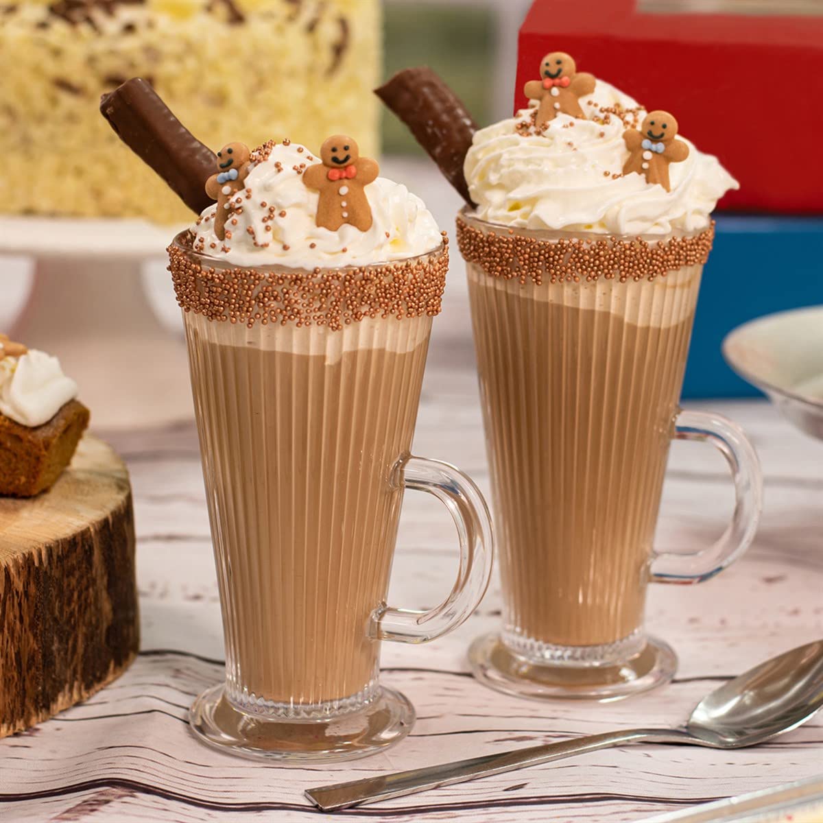 Culpitt - Gingerbread Man Sugar Pipings Edible Royal Icing Cake Decorations Bulk Pack of 60 6