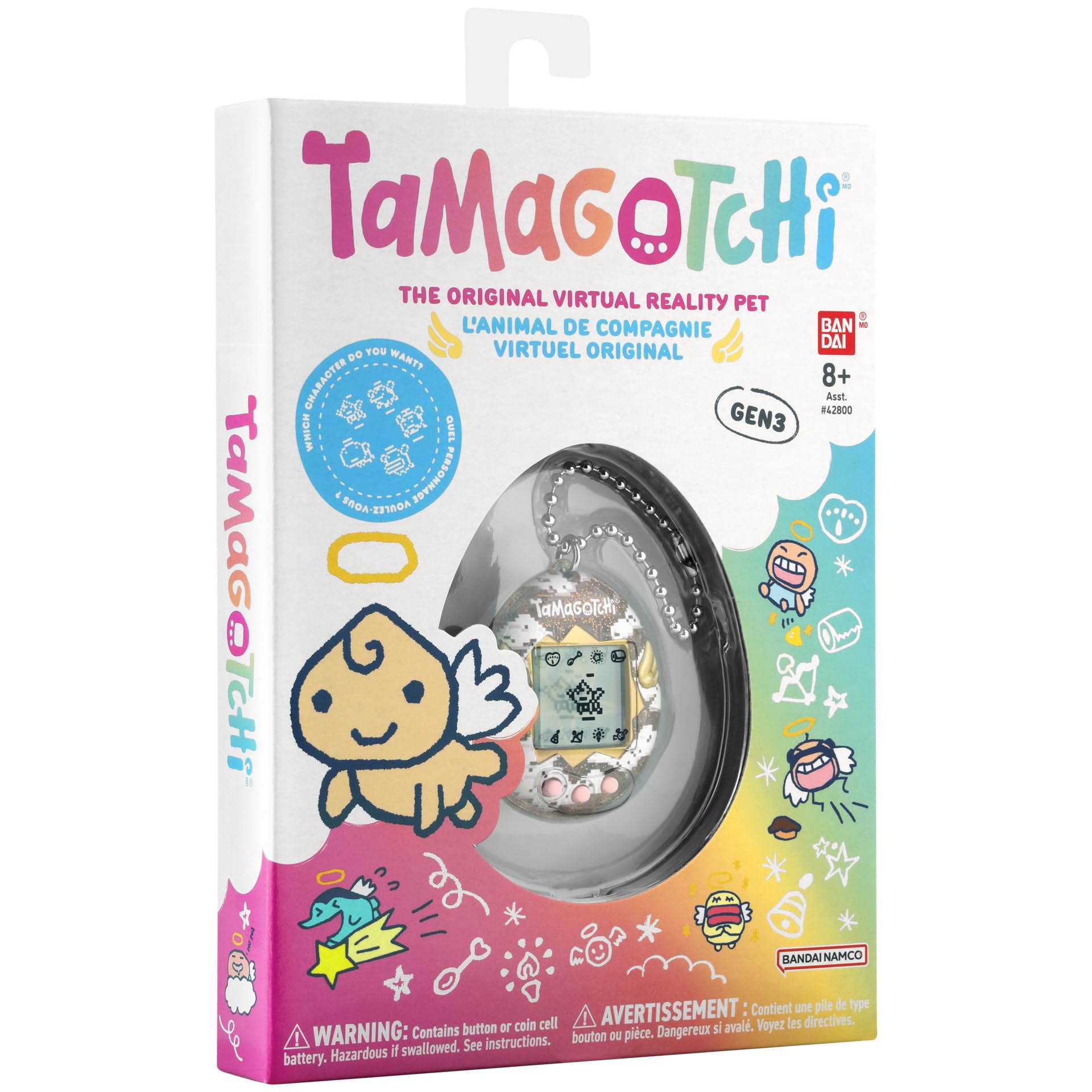 TAMAGOTCHI Bandai Angel Digital Pet with Angel Shell | Raise Your Obaketchi 11