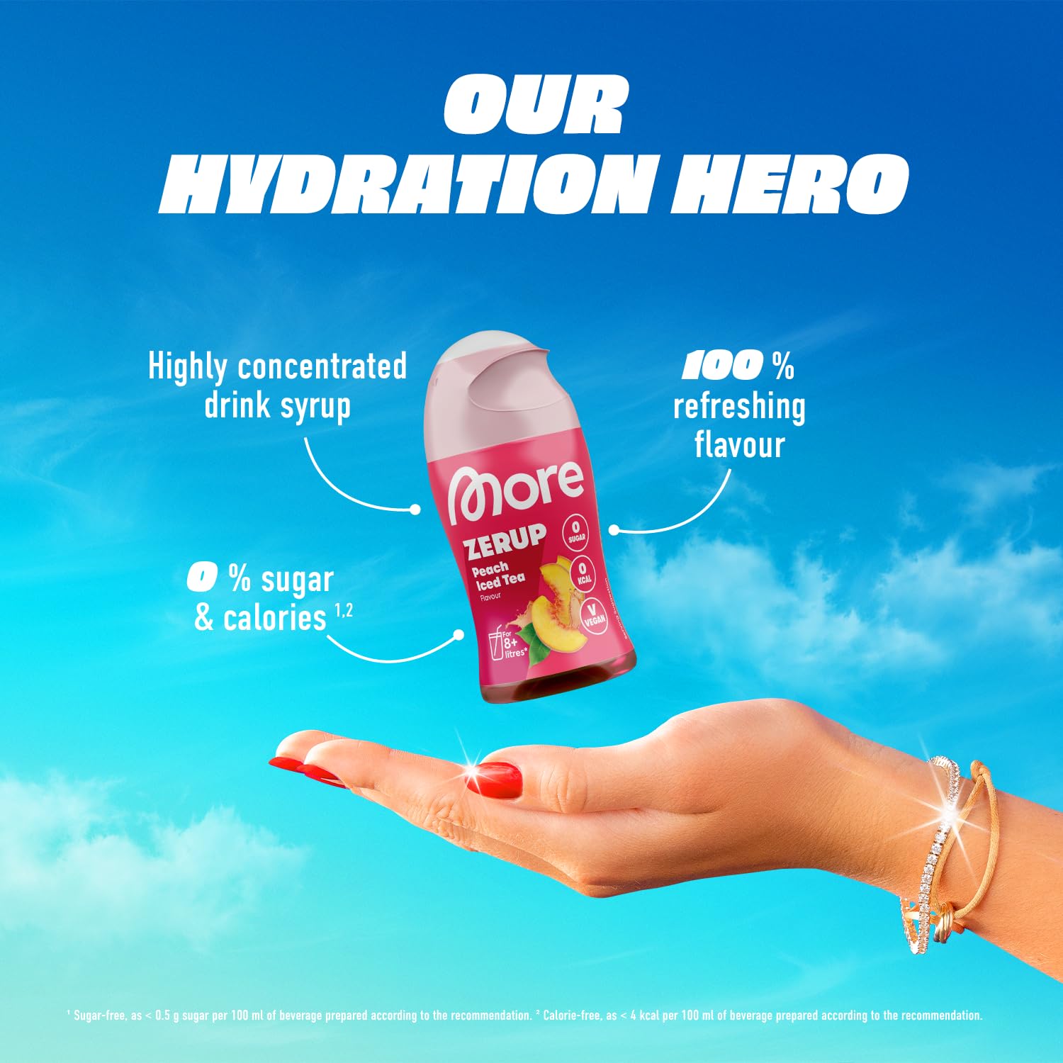 MORE NUTRITION Zerup Syrup - Zero Calorie, Highly Concentrated Apple Cranberry Flavor | 65 ml