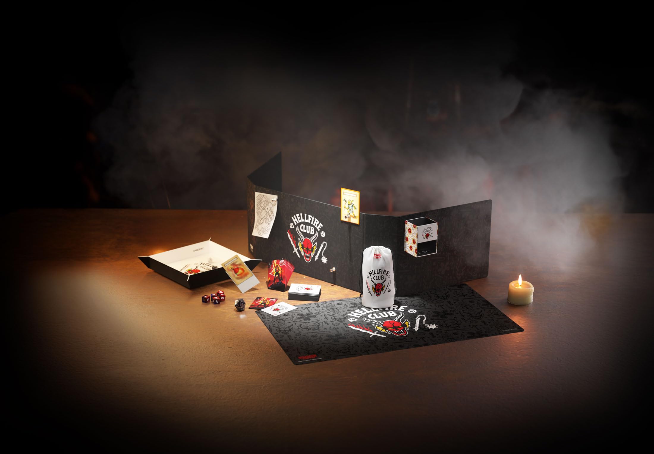 Gamegenic Stranger Things Hellfire Club Dice Tower and Cube Storage Box | Faux Leather 5