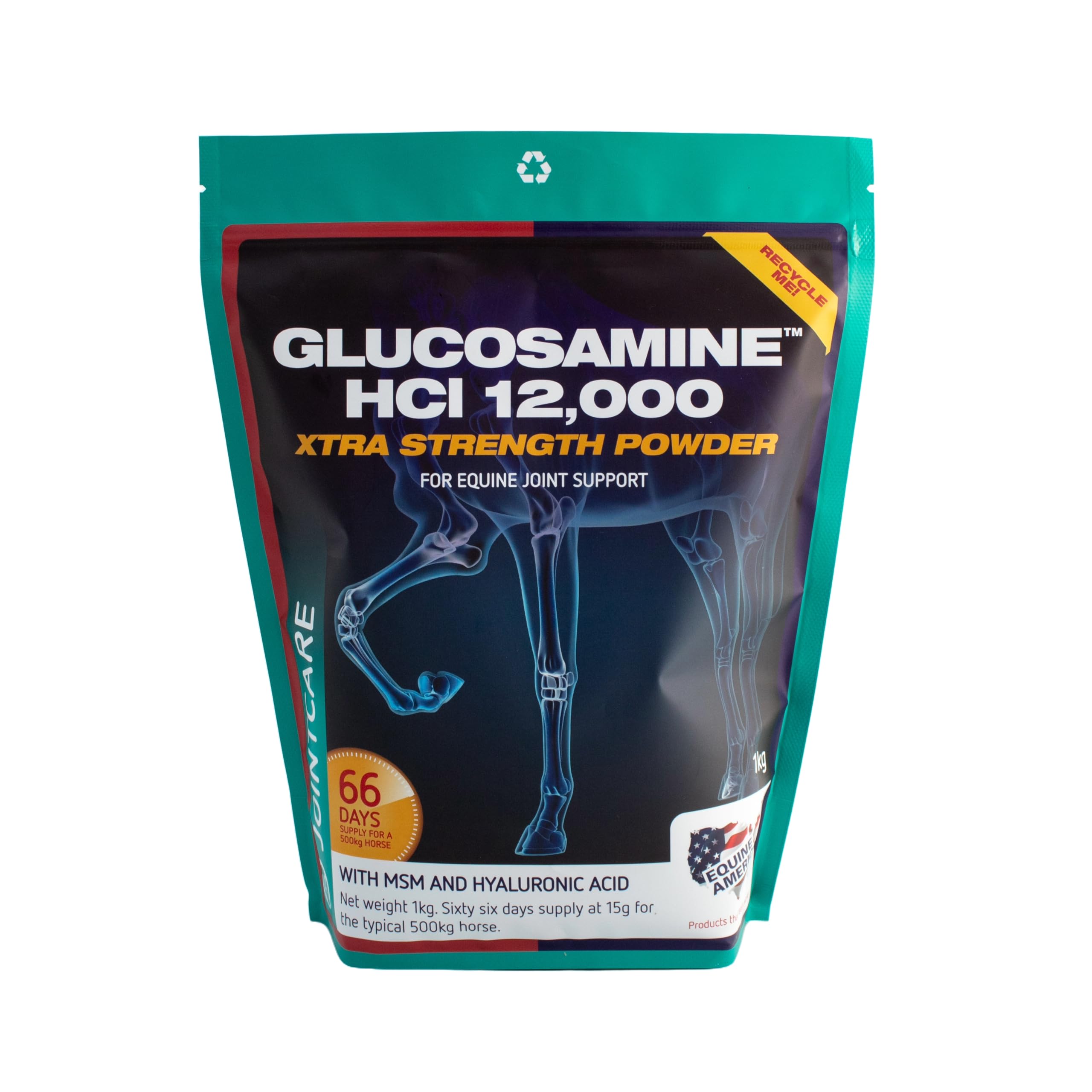 Equine America Glucosamine HCI 12000 - Supports Healthy Joints in Horses & Ponies | 1 kg 1