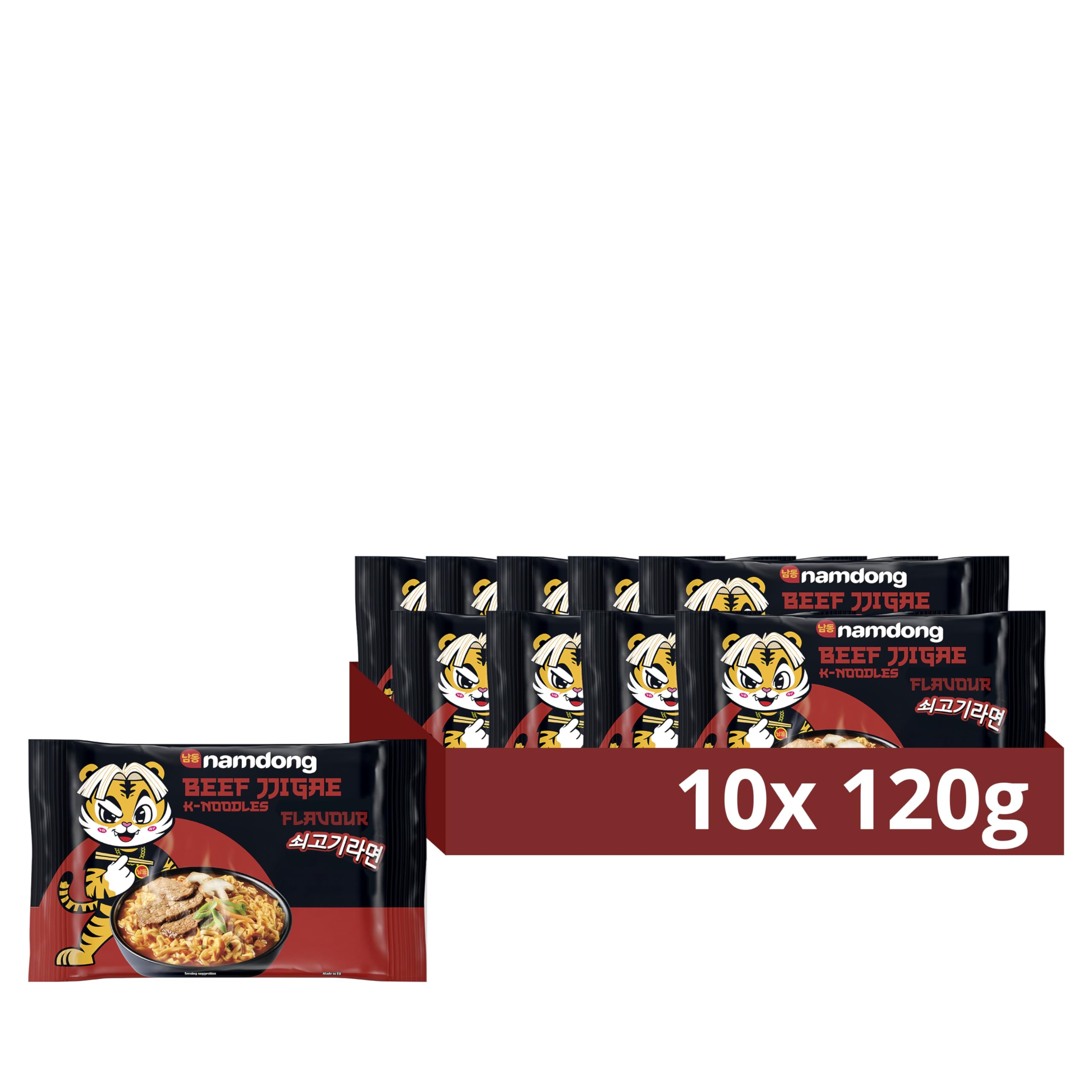 Namdong Beef Jjigae Noodle Block Korean-style Instant Noodles with Adjustable Spice 1