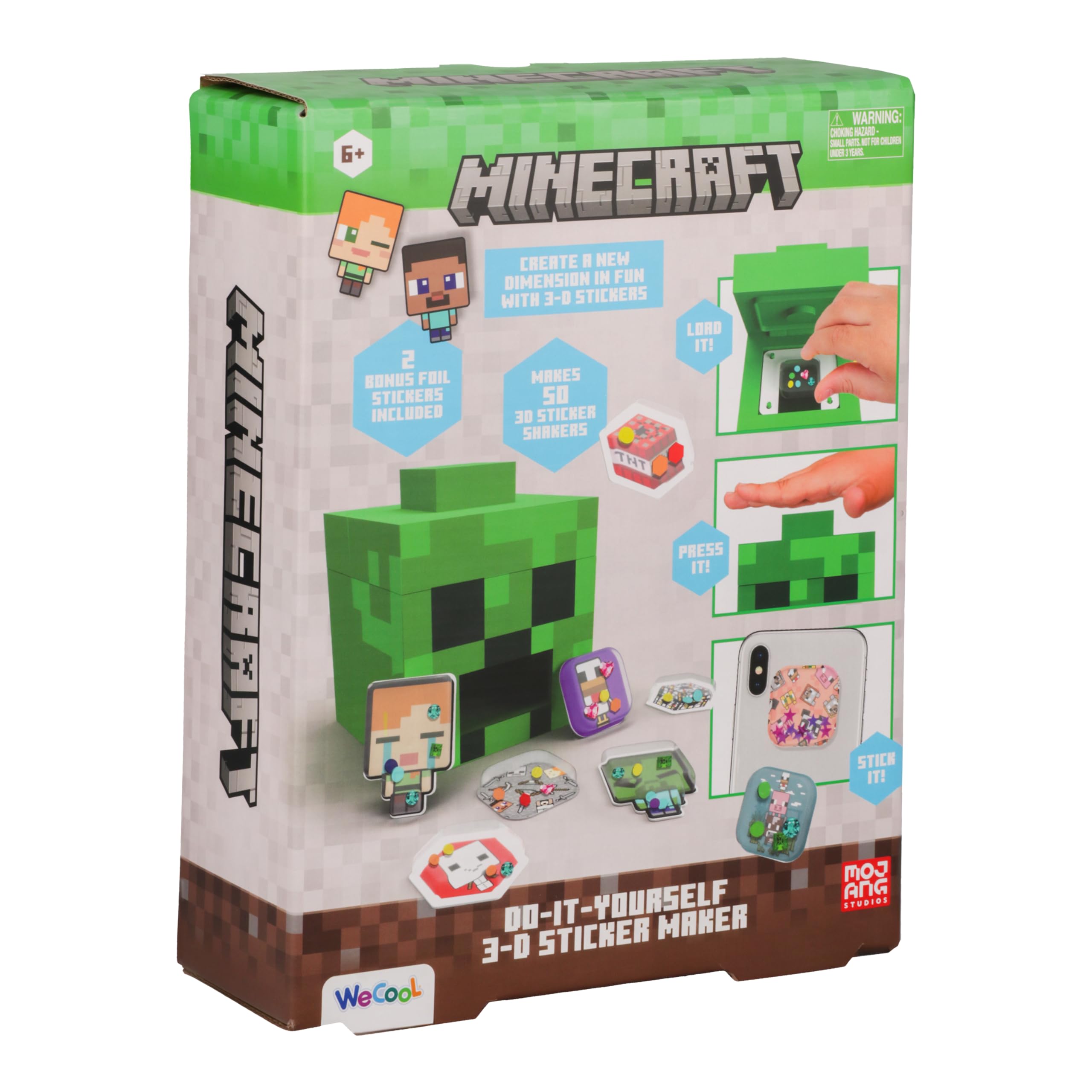 Paladone Minecraft Creeper DIY 3D Sticker Maker for Kids | Officially Licensed | Multicolor 1