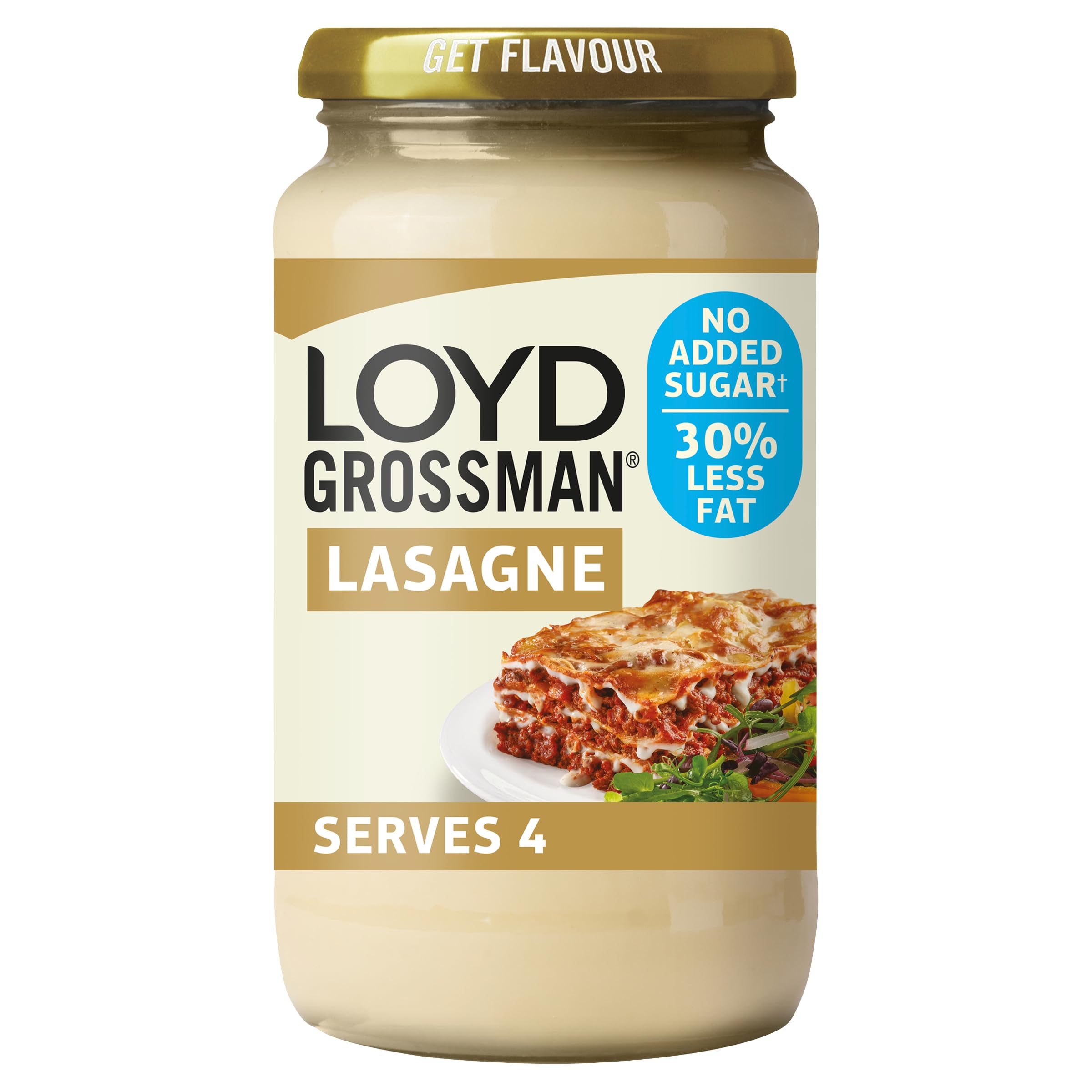 Loyd Grossman No Added Sugar White Lasagne Sauce | 30% Less Fat | 450g Jar 4