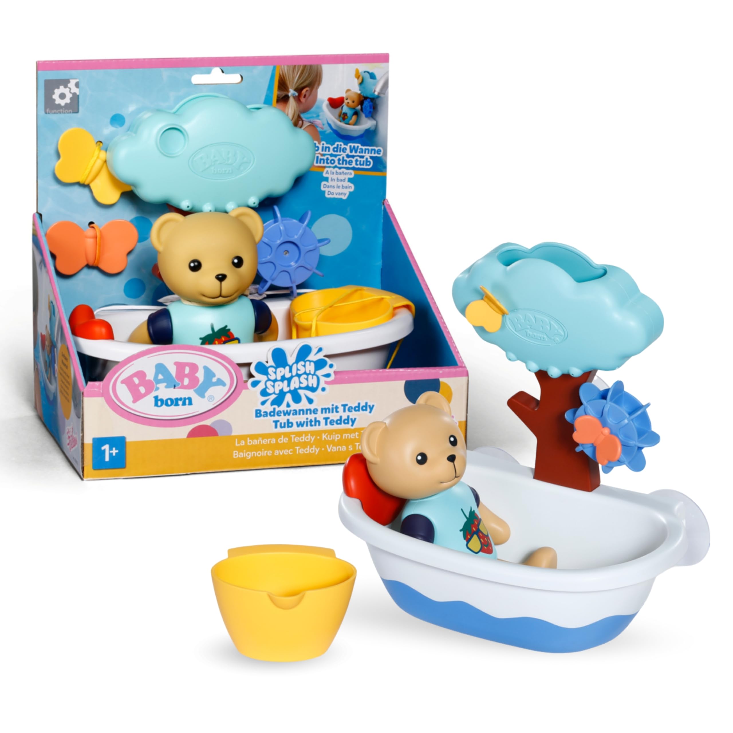 BABY born Splish Splash Tub with Teddy - Interactive Bath Toy for Ages 1+ 1