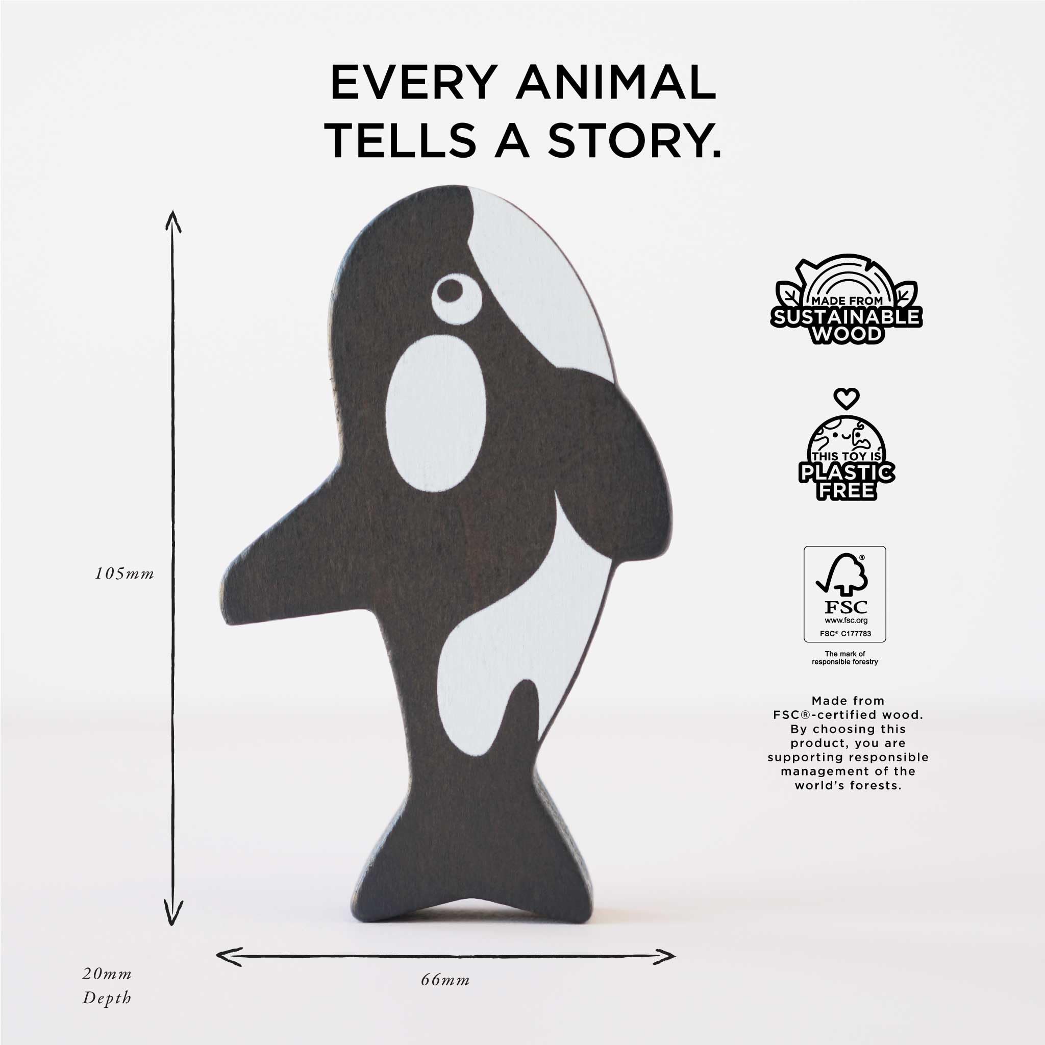 Le Toy Van Petilou Wooden Ocean Stacking Animals - Sensory Play & Motor Skills Development | Ages 18m+ 4